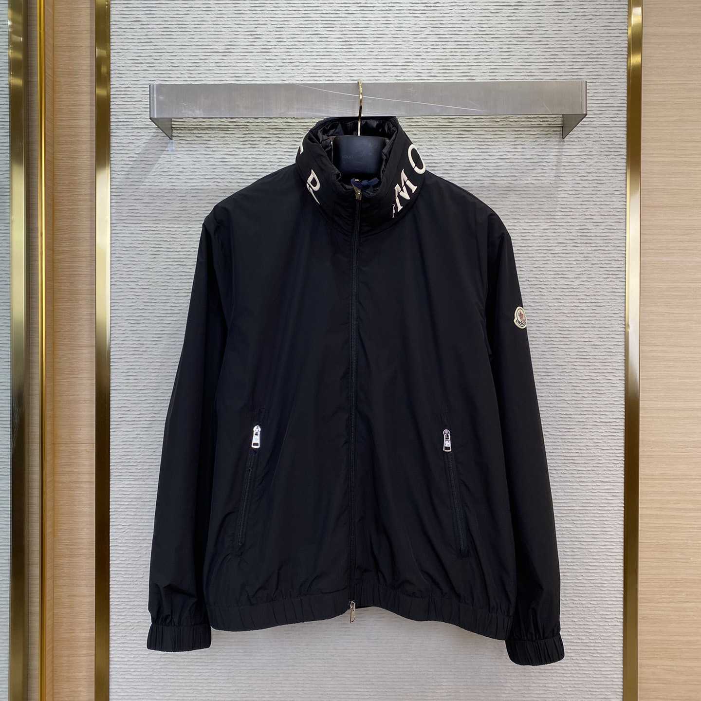 Moncler Logo Patch Zip-Up Jacket - FashionPlug