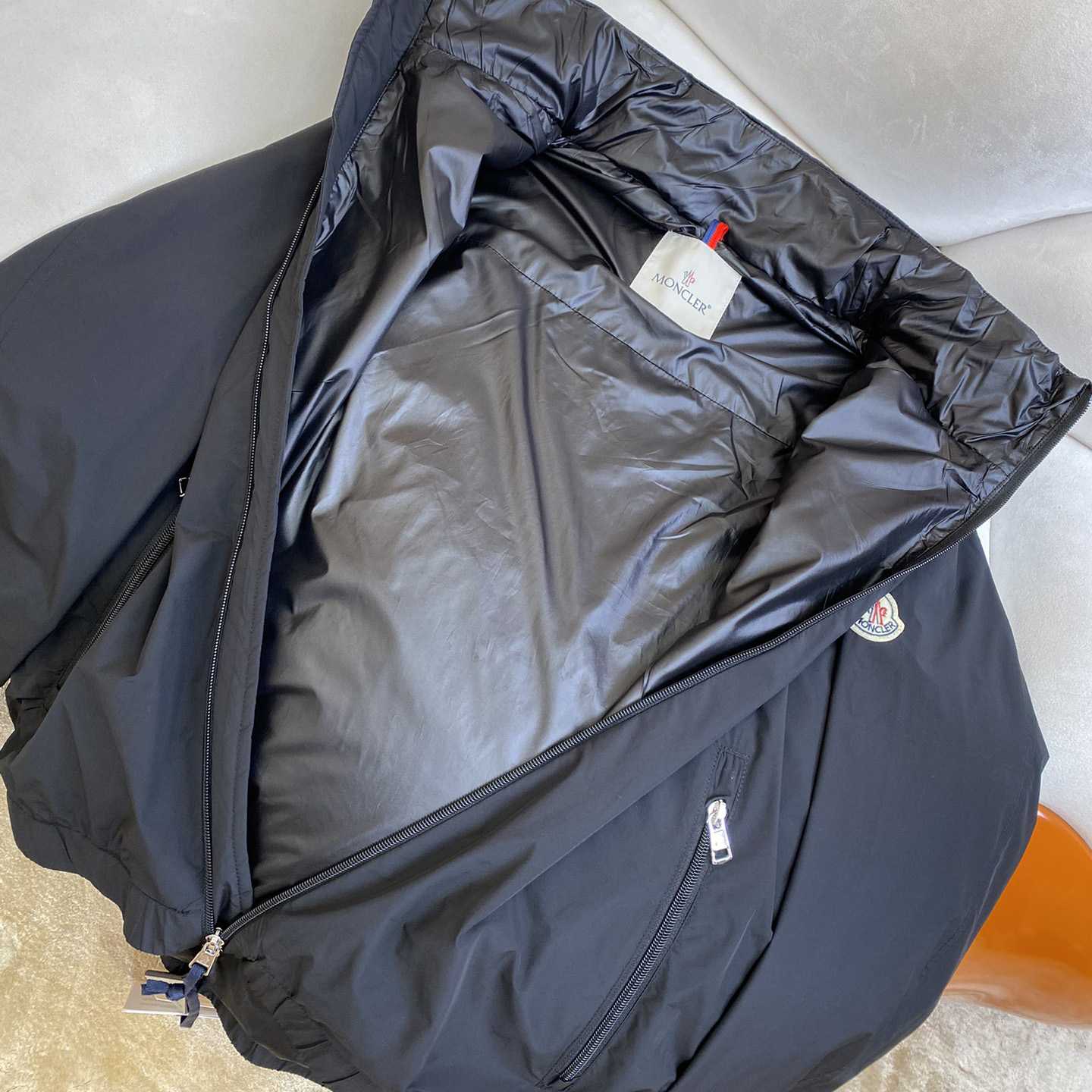 Moncler Logo Patch Zip-Up Jacket - FashionPlug