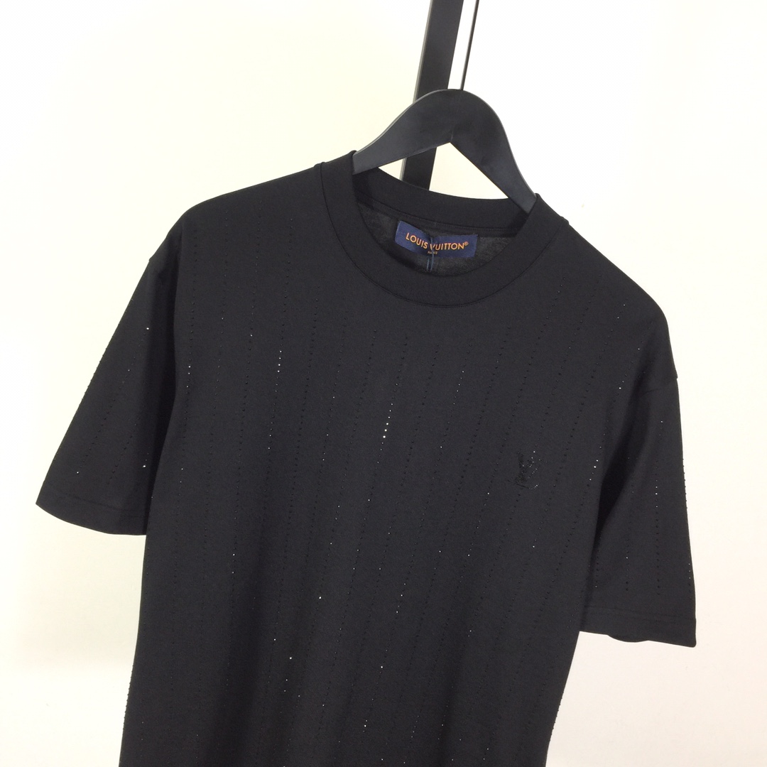 Louis Vuitton Cotton T-Shirt With Crystal - FashionPlug