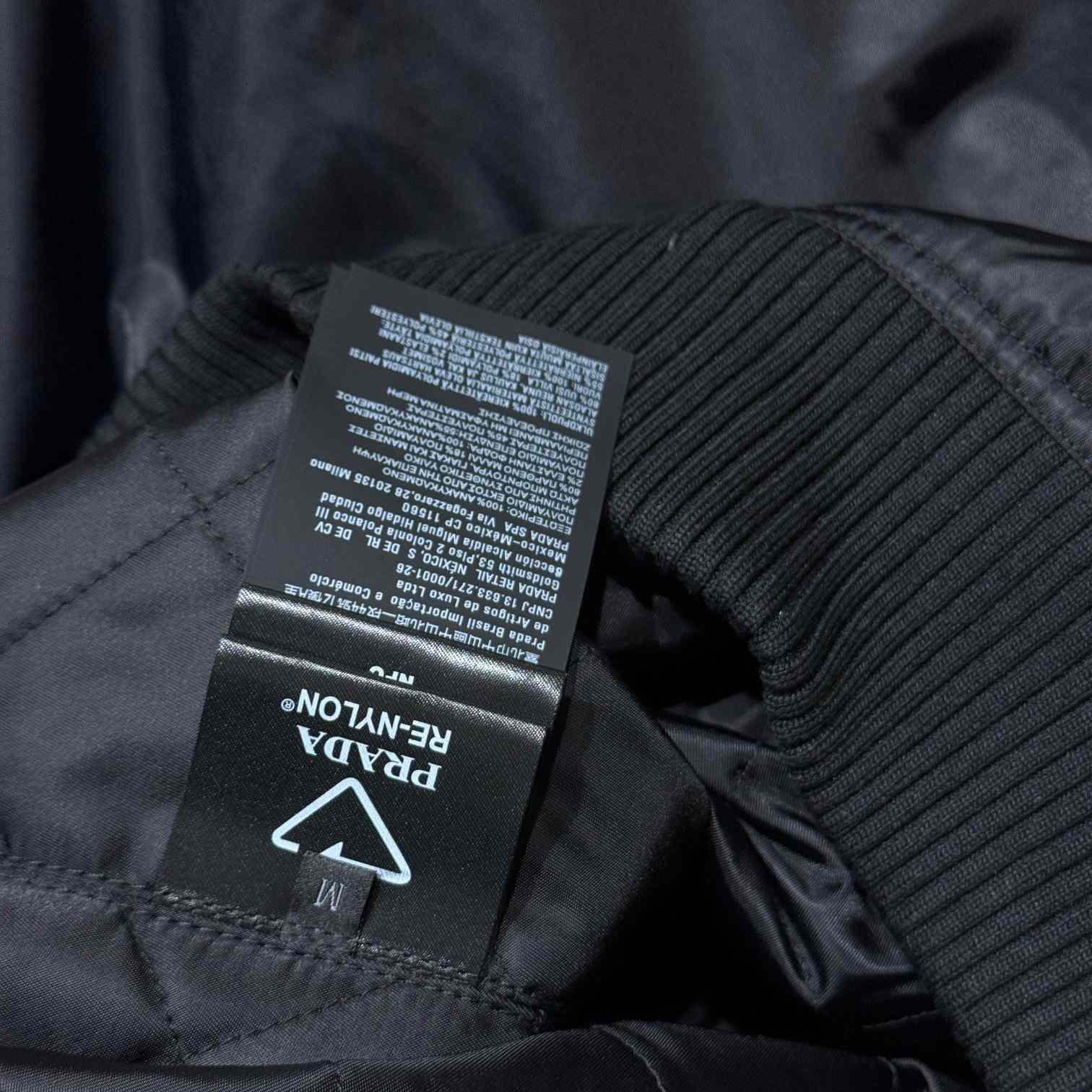 Prada Triangle-Logo Zipped Bomber Jacket  - FashionPlug