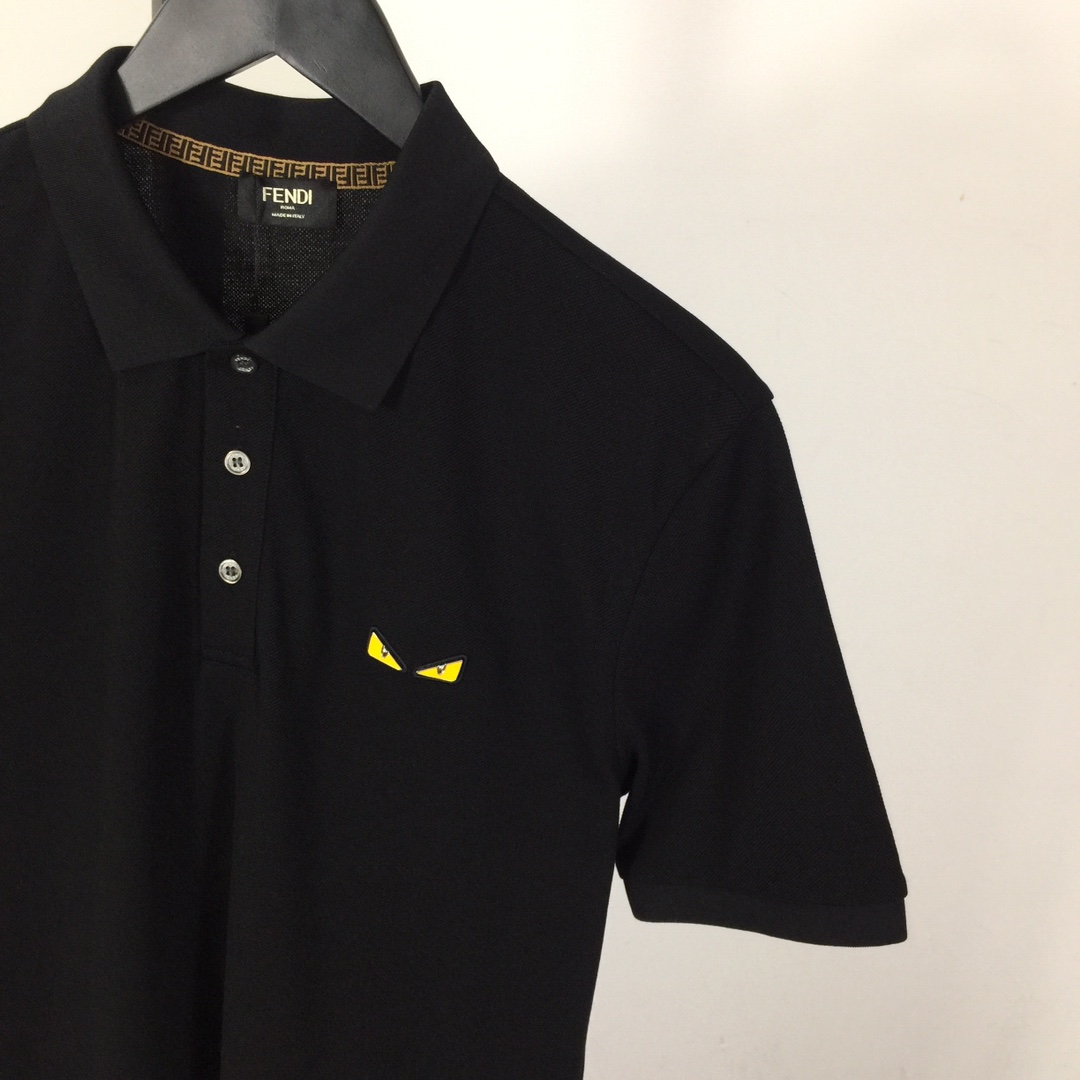 Fendi Logo Cotton Polo Shirt - FashionPlug