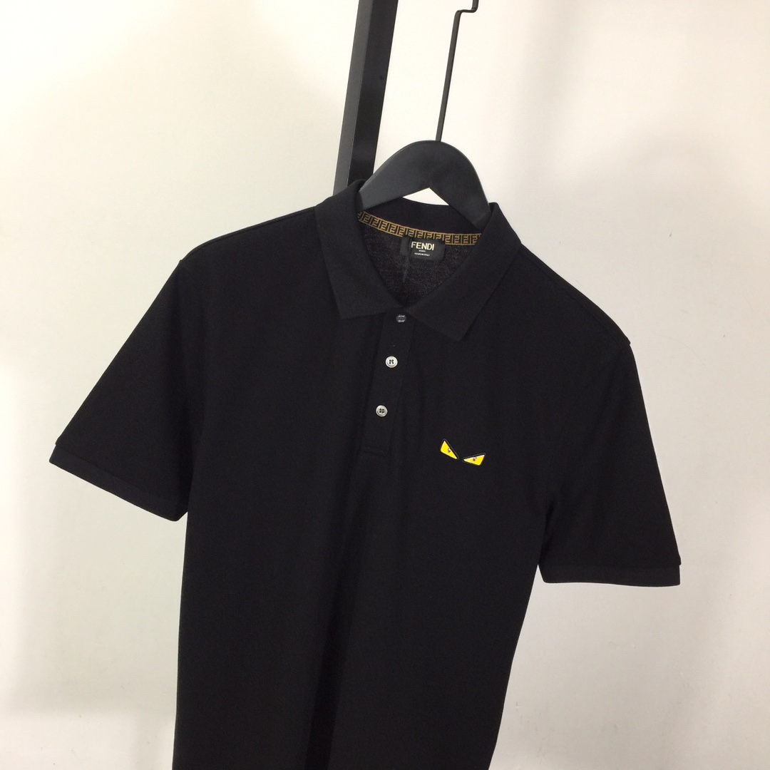 Fendi Logo Cotton Polo Shirt - FashionPlug