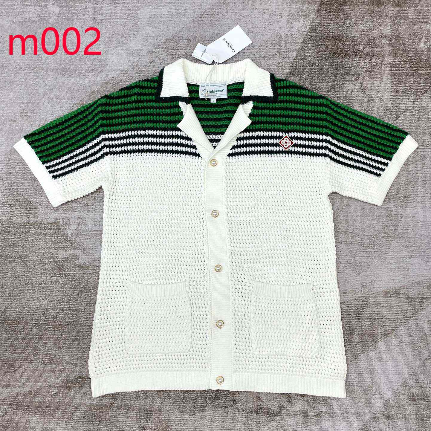 Casablanca Knit Polo Shirt   m002 - FashionPlug