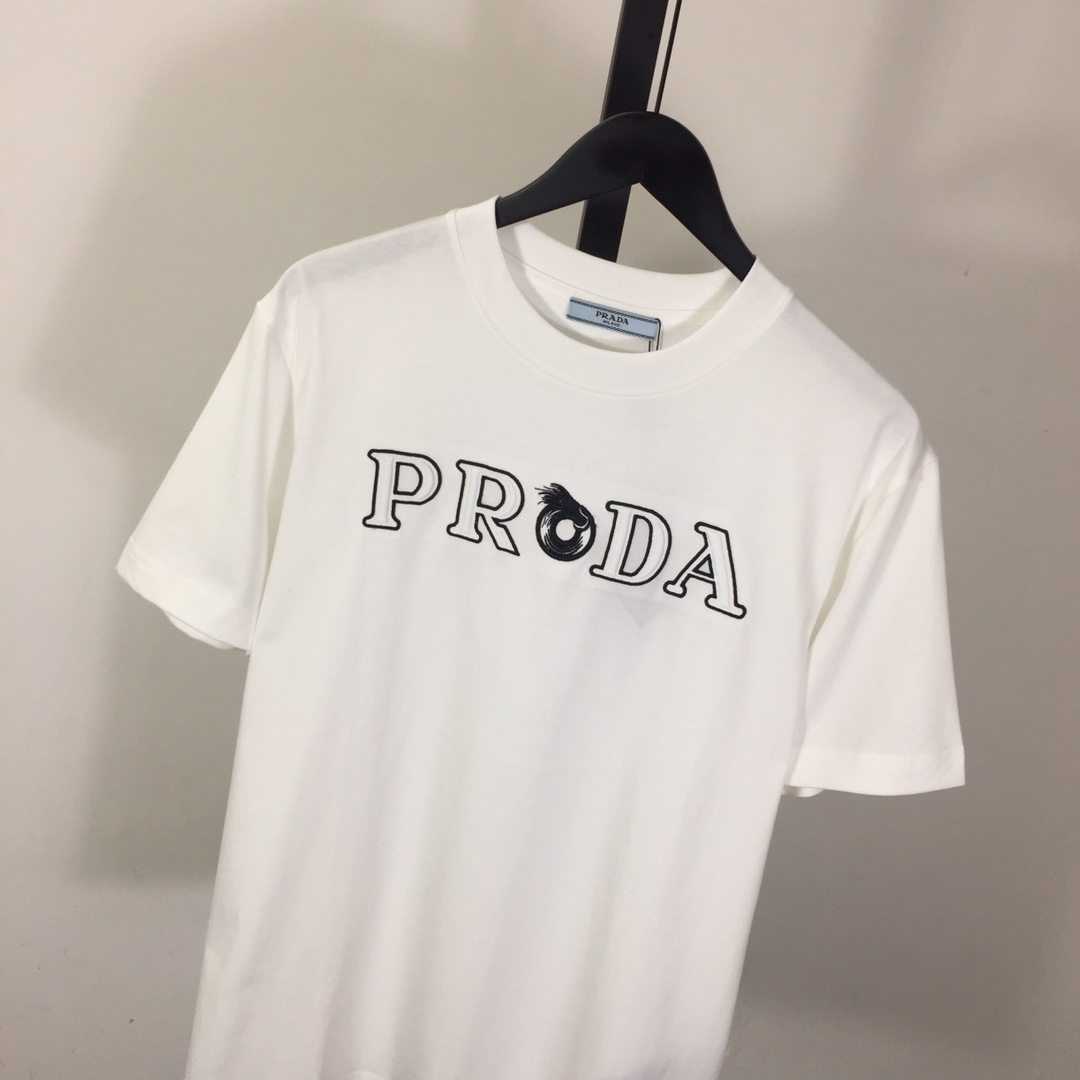 Prada Cotton  T-shirt  - FashionPlug