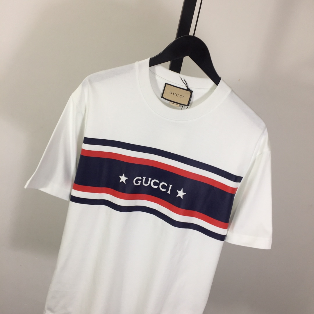 Gucci Cotton Jersey Printed T-shirt   - FashionPlug