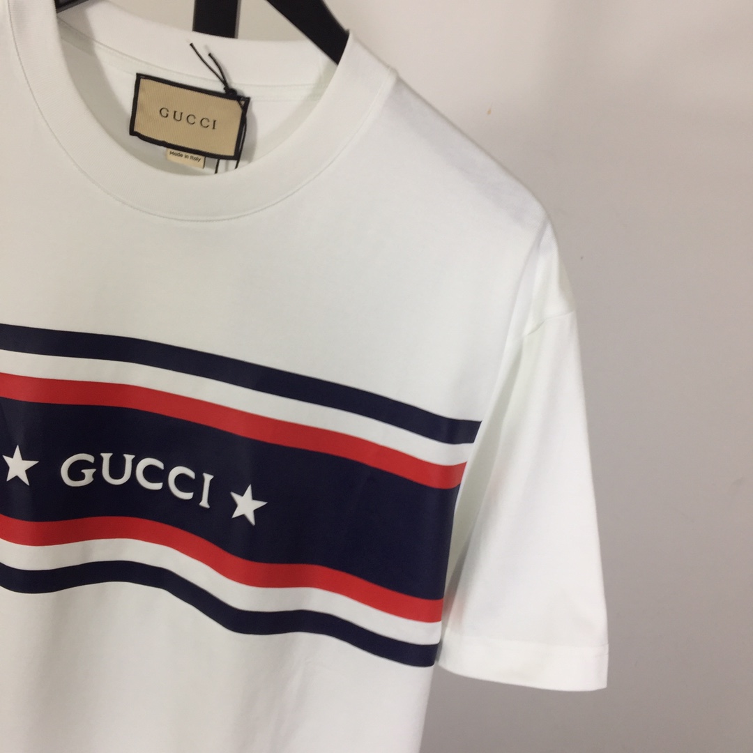Gucci Cotton Jersey Printed T-shirt   - FashionPlug