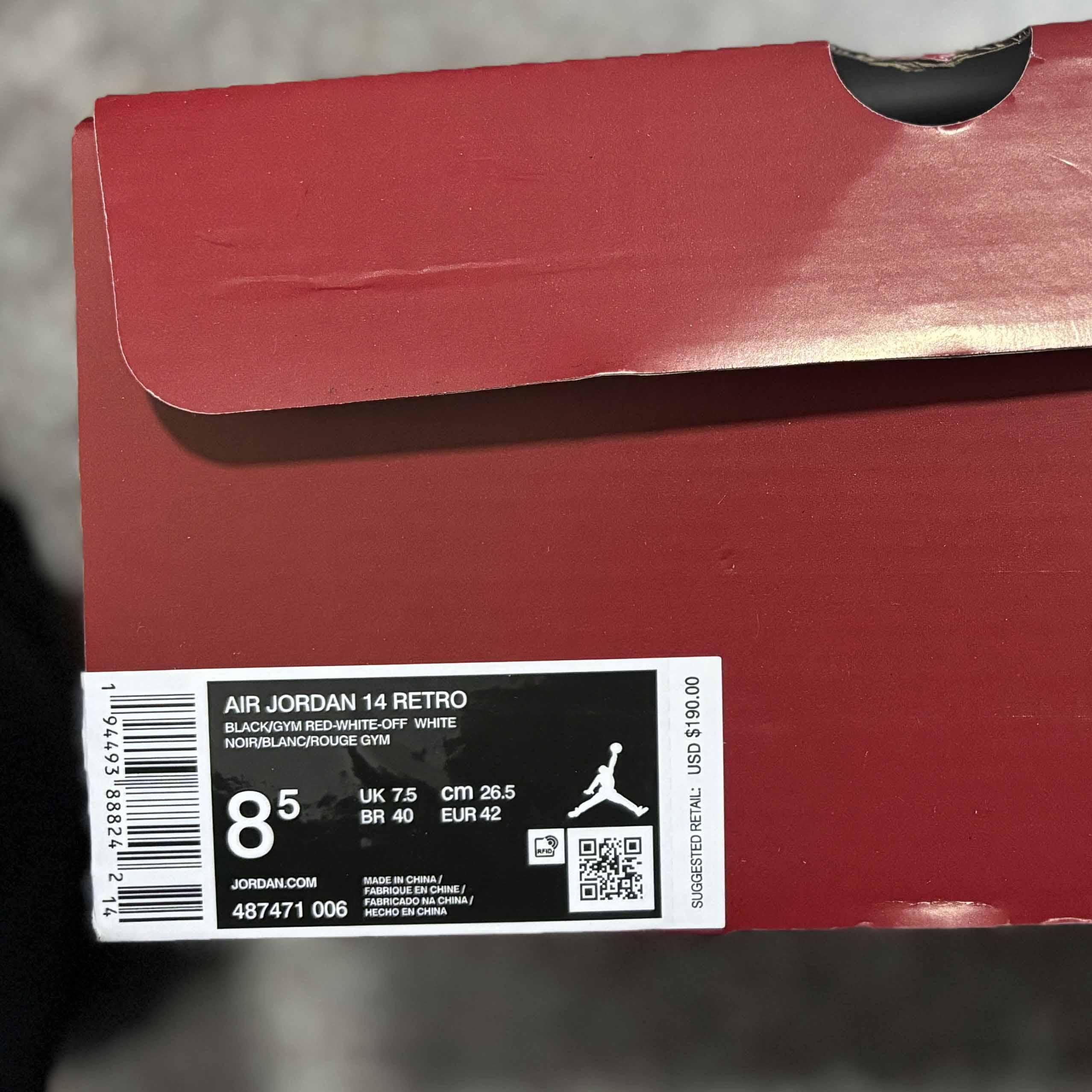 Air Jordan 14 Retro Gym Red Sneakers       487471-006 - FashionPlug