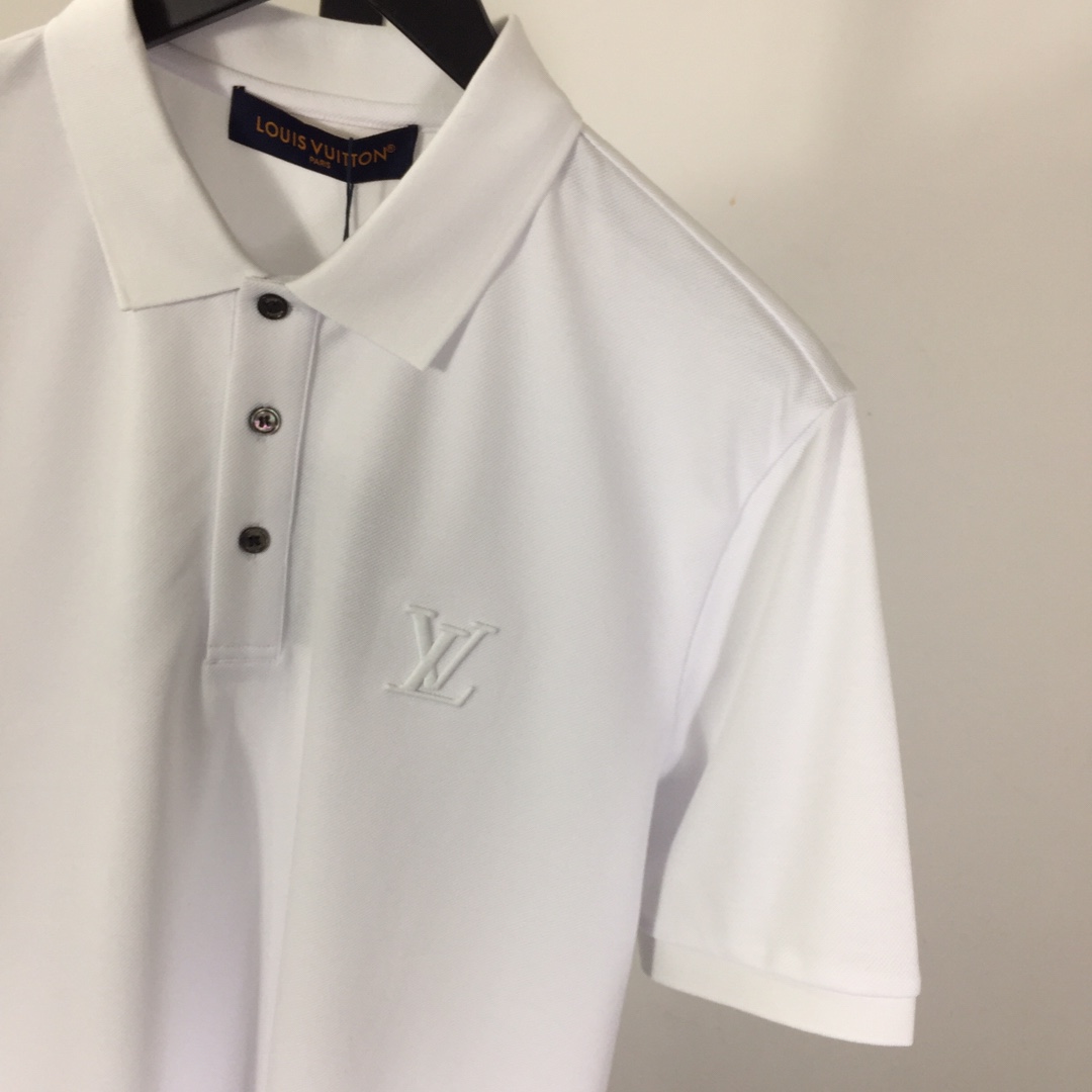 Louis Vuitton Short-Sleeved Cotton Polo Shirt    - FashionPlug