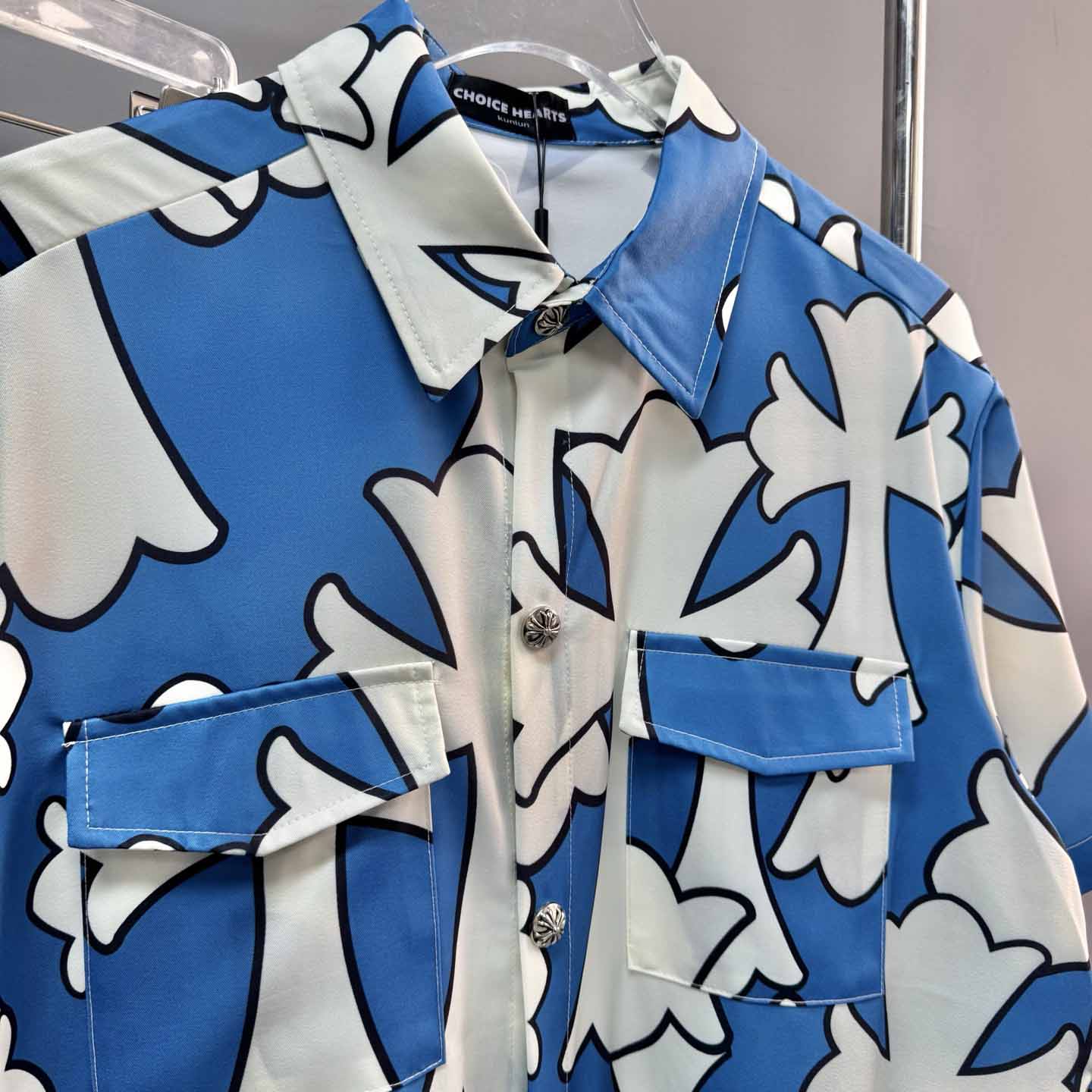 Chrome Heart Shirt & Shorts - FashionPlug