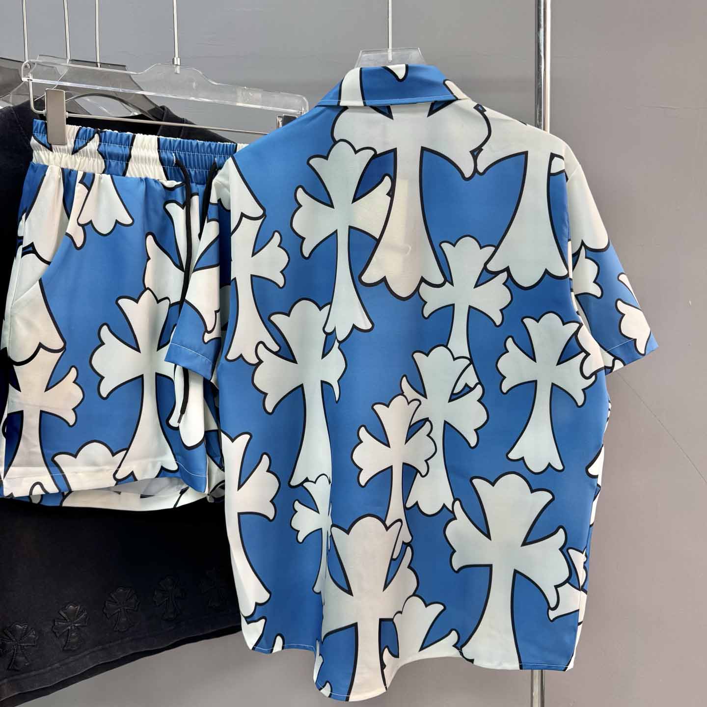 Chrome Heart Shirt & Shorts - FashionPlug