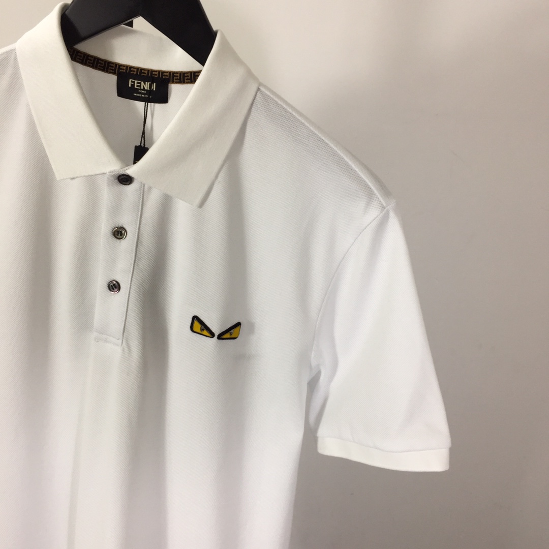 Fendi Logo Cotton Polo Shirt - FashionPlug