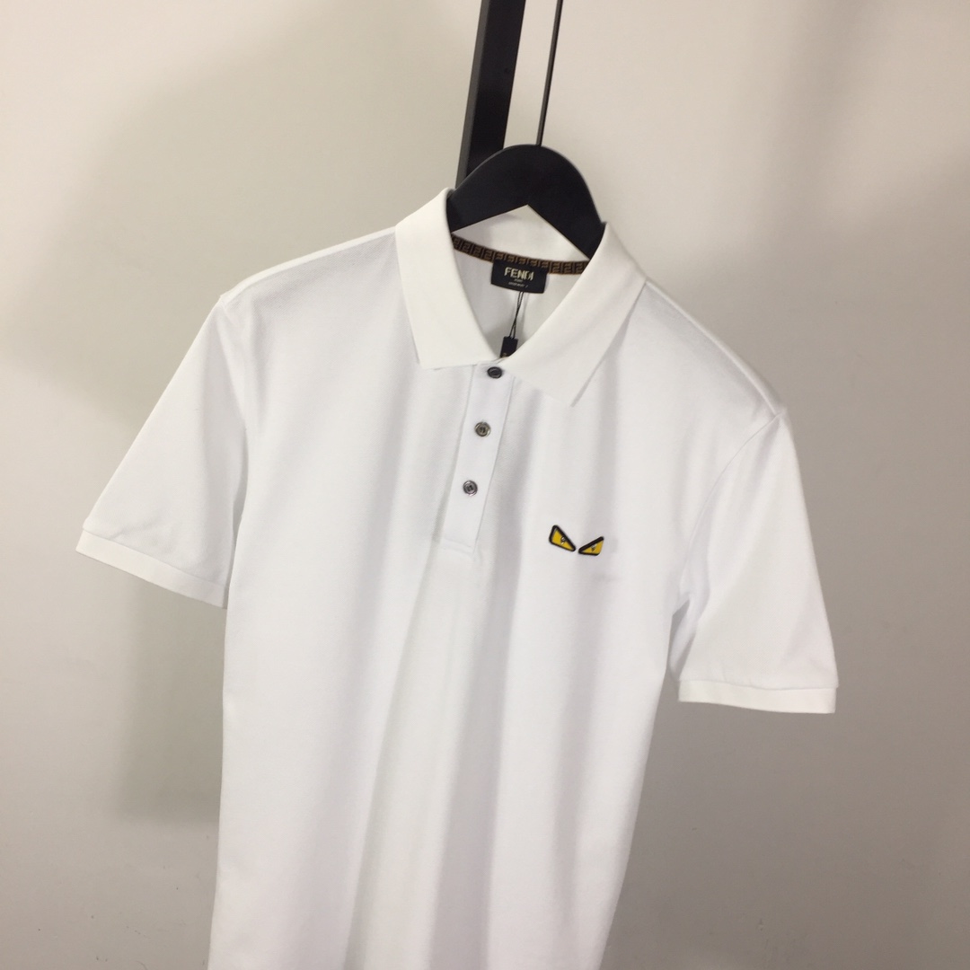 Fendi Logo Cotton Polo Shirt - FashionPlug