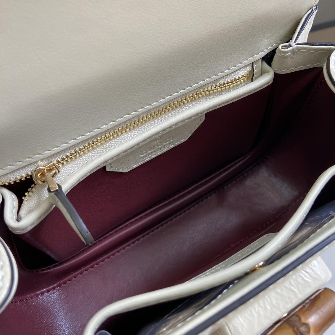 Gucci Bamboo 1947 Small Top Handle Bag   - FashionPlug