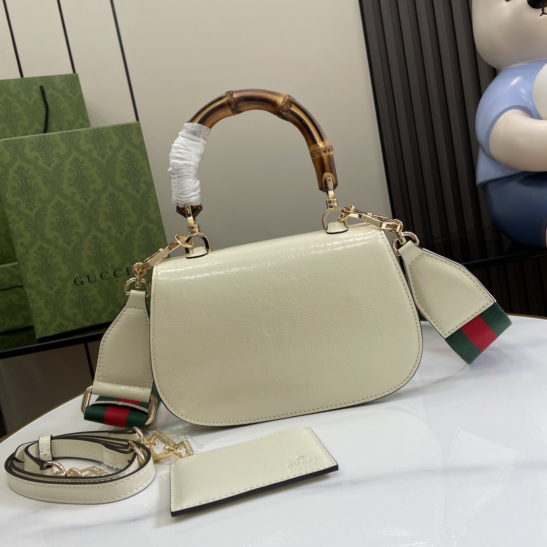 Gucci Bamboo 1947 Small Top Handle Bag   - FashionPlug