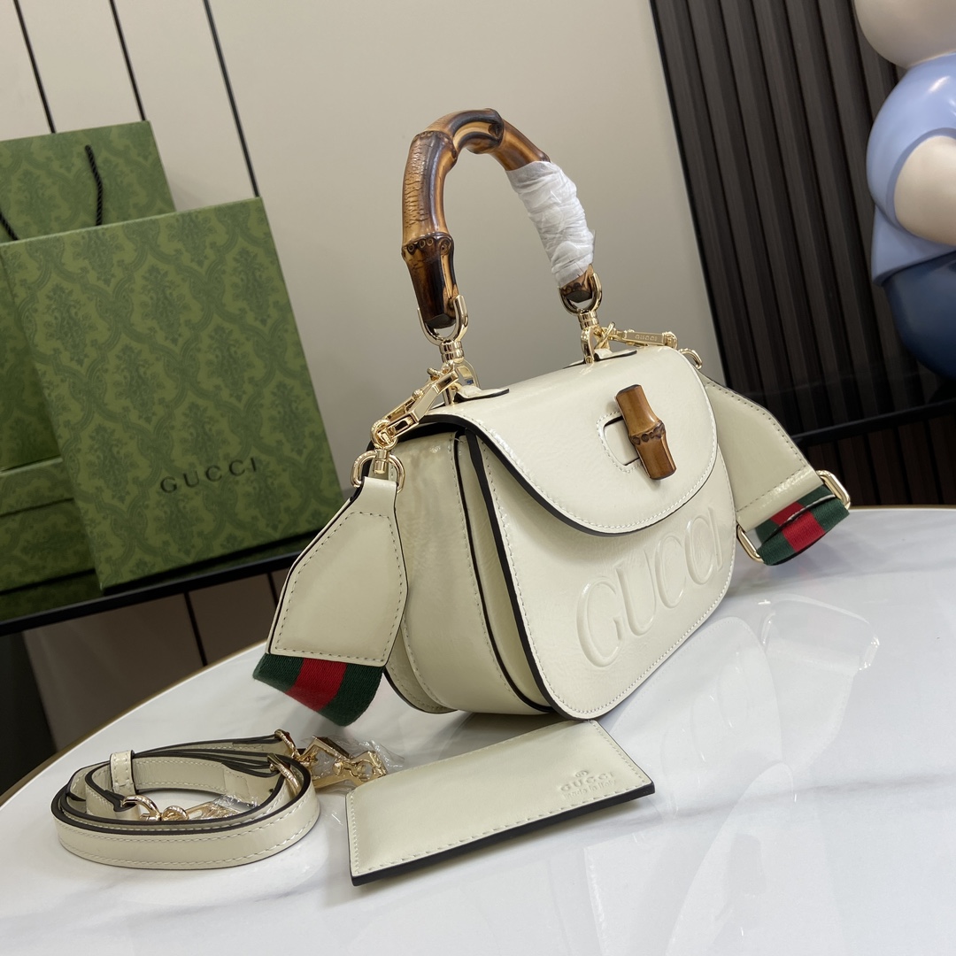 Gucci Bamboo 1947 Small Top Handle Bag   - FashionPlug