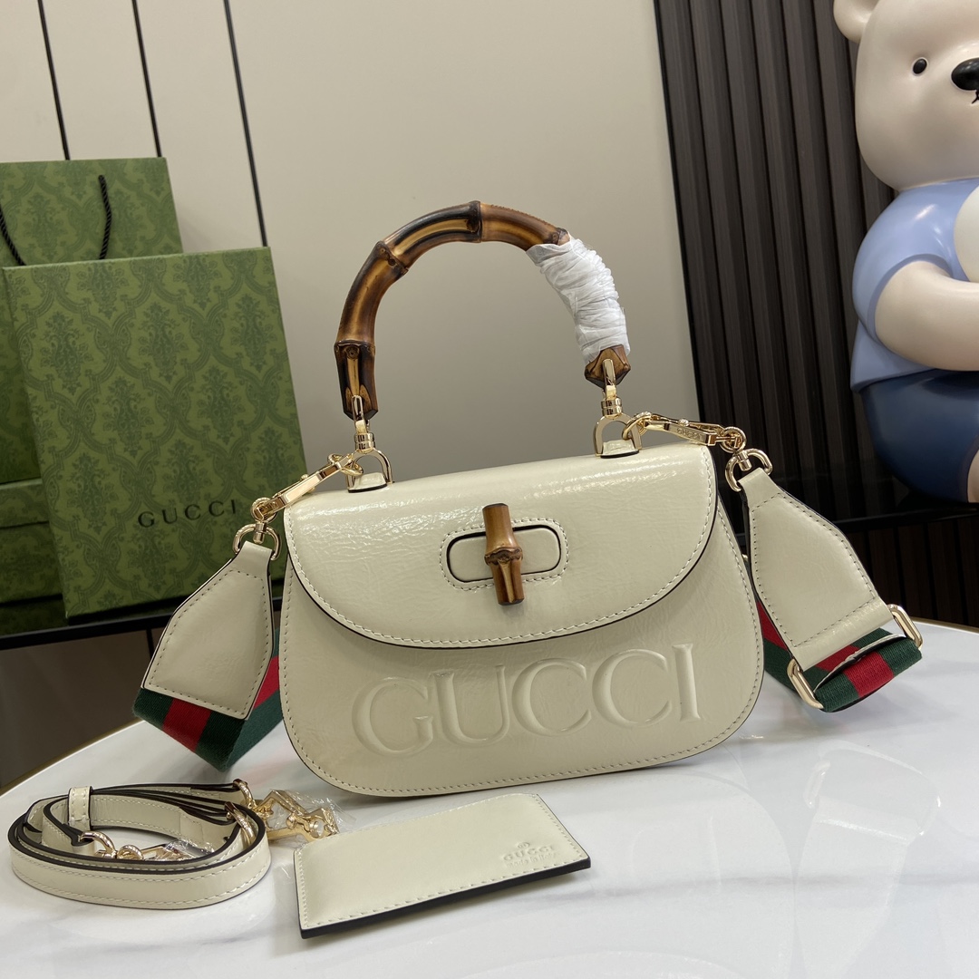 Gucci Bamboo 1947 Small Top Handle Bag   - FashionPlug