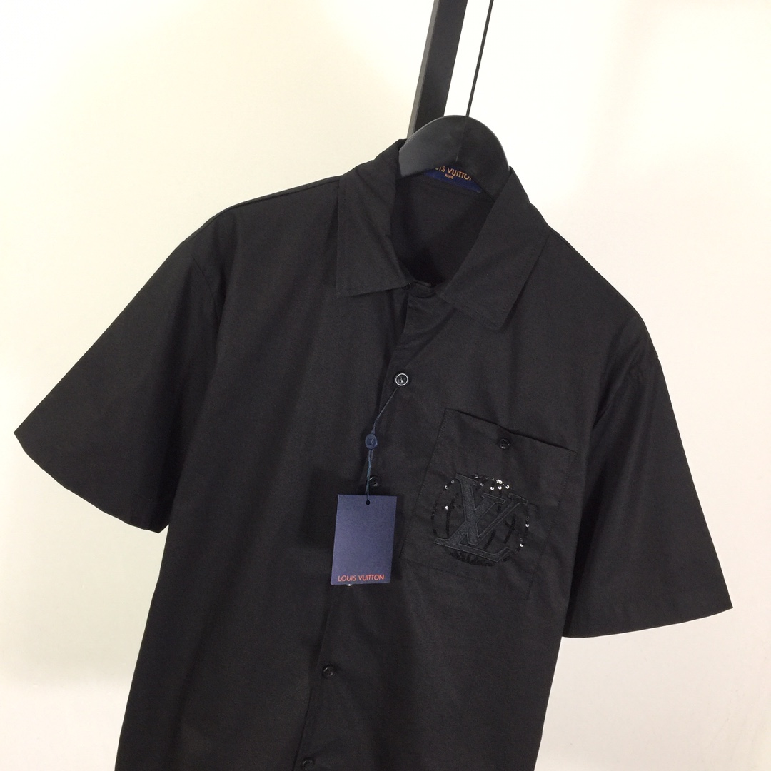 Louis Vuitton Embroidered Short-Sleeved Cotton Shirt   1AHCHD - FashionPlug