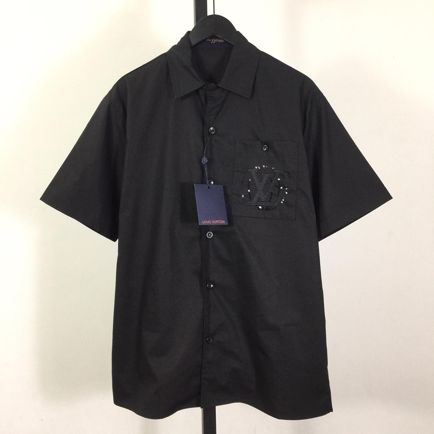 Louis Vuitton Embroidered Short-Sleeved Cotton Shirt   1AHCHD - FashionPlug