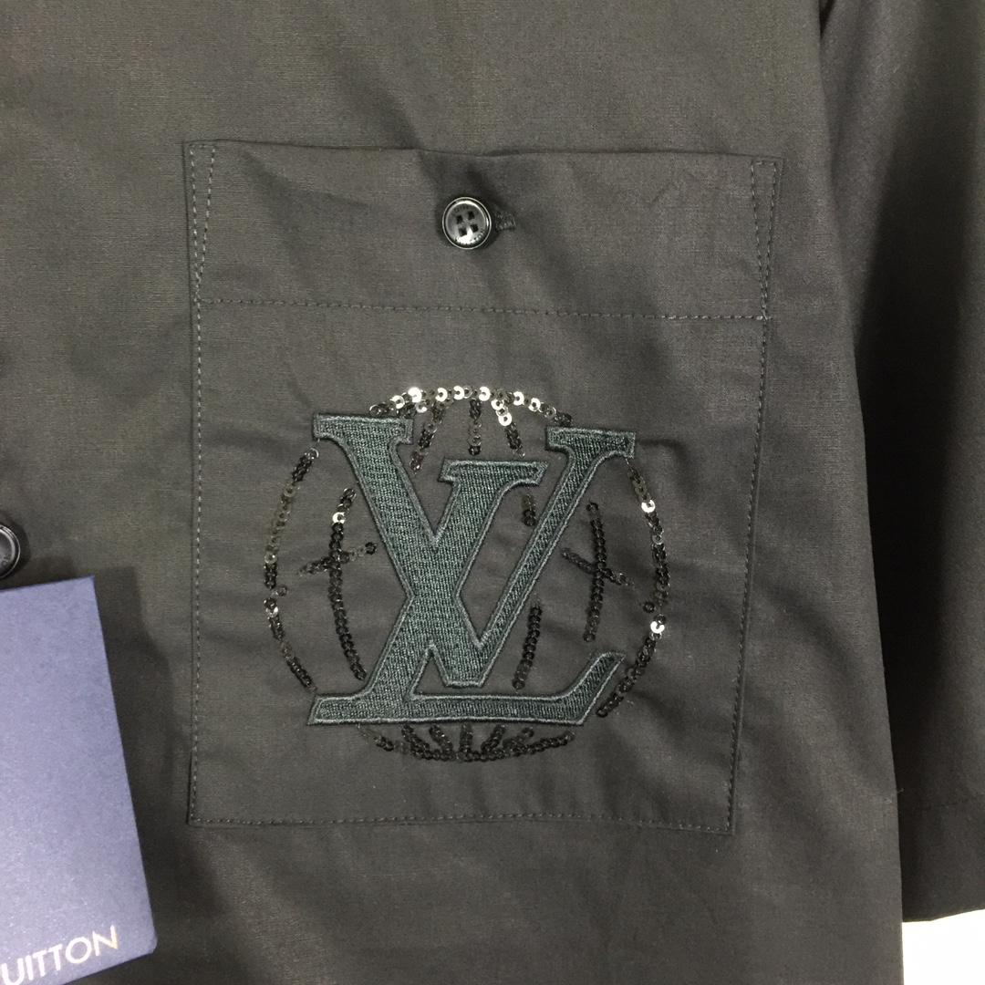 Louis Vuitton Embroidered Short-Sleeved Cotton Shirt   1AHCHD - FashionPlug