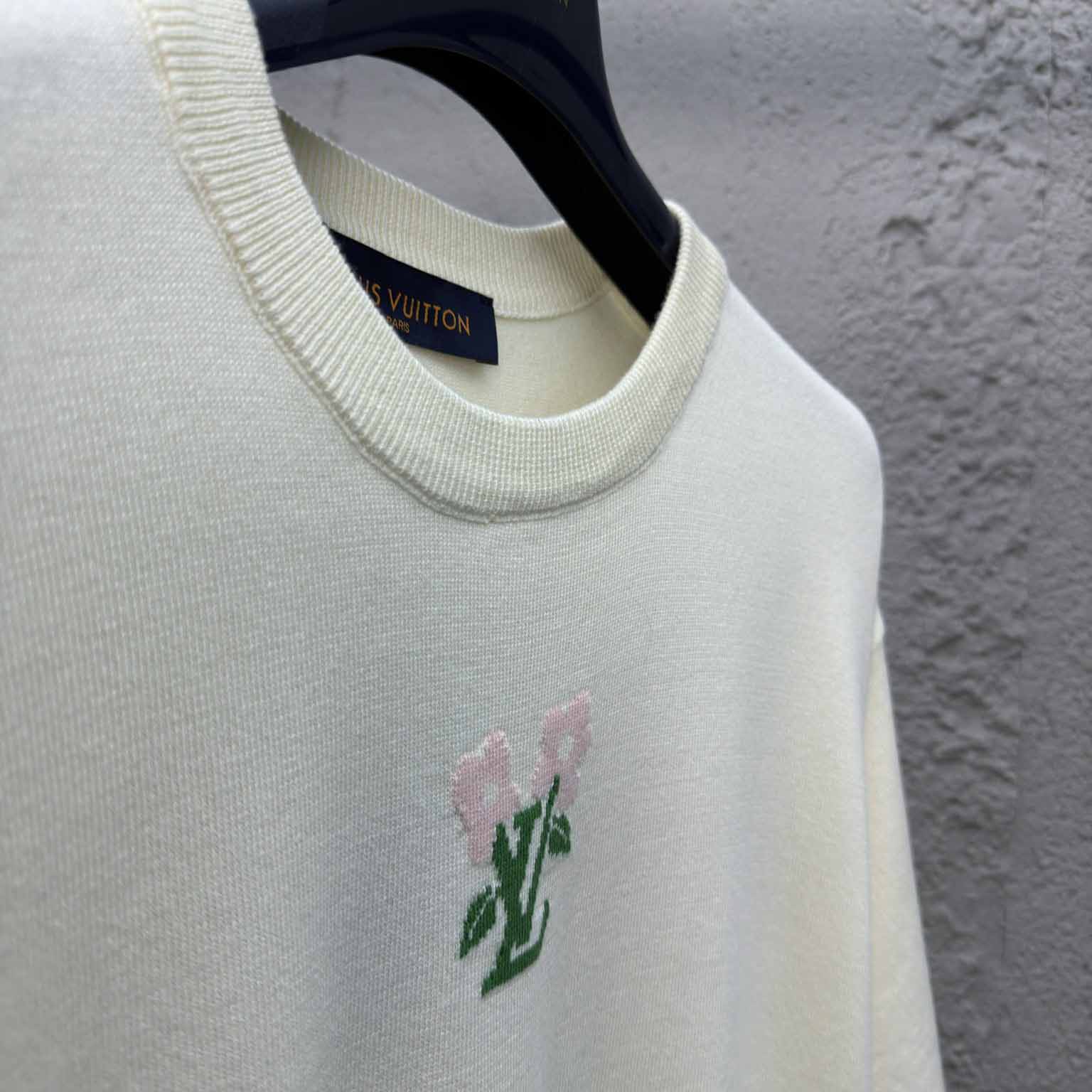 Louis Vuitton Short-Sleeved Cotton Knitted Crewneck   1AFRDI - FashionPlug