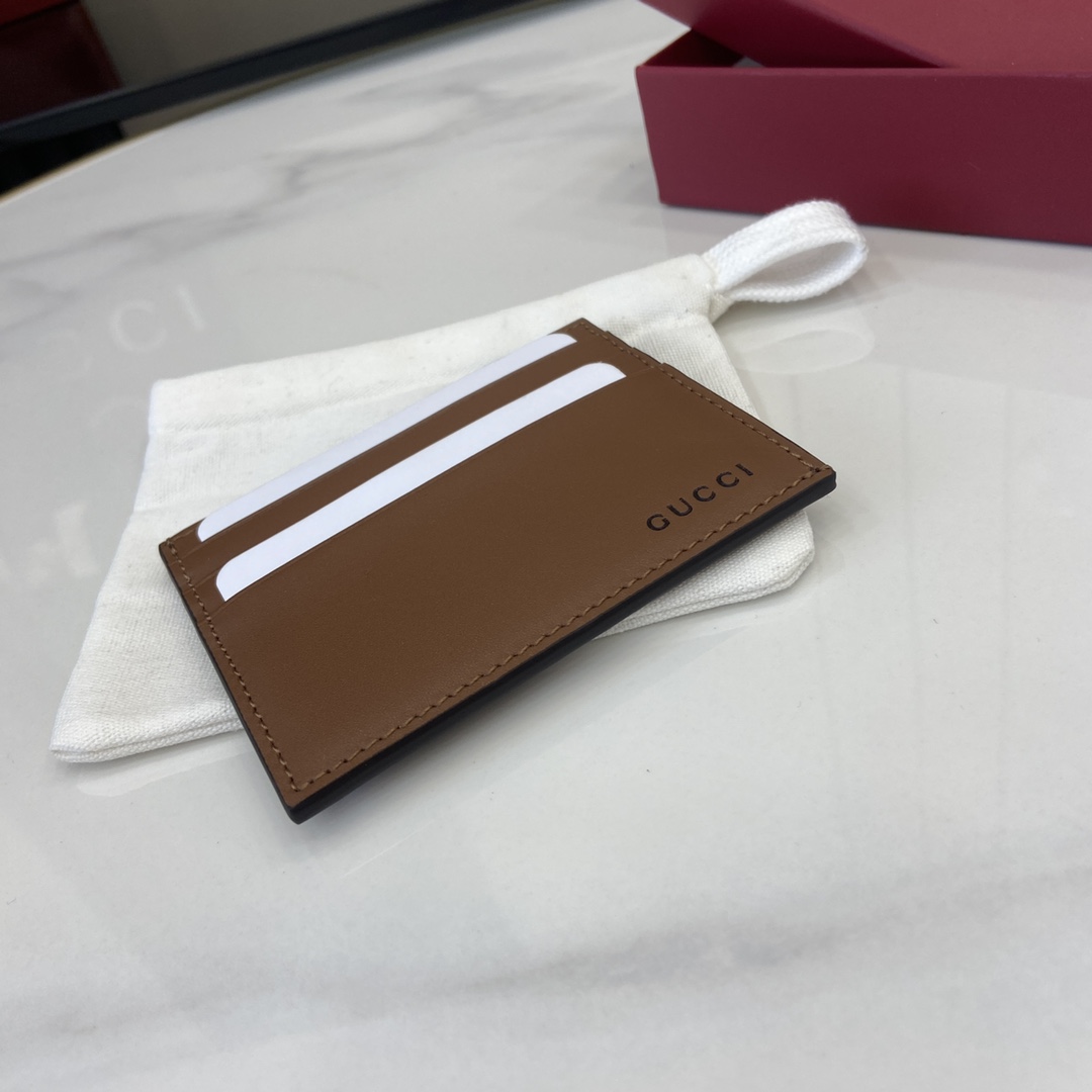 Gucci GG Emblem Embossed Card Case - FashionPlug