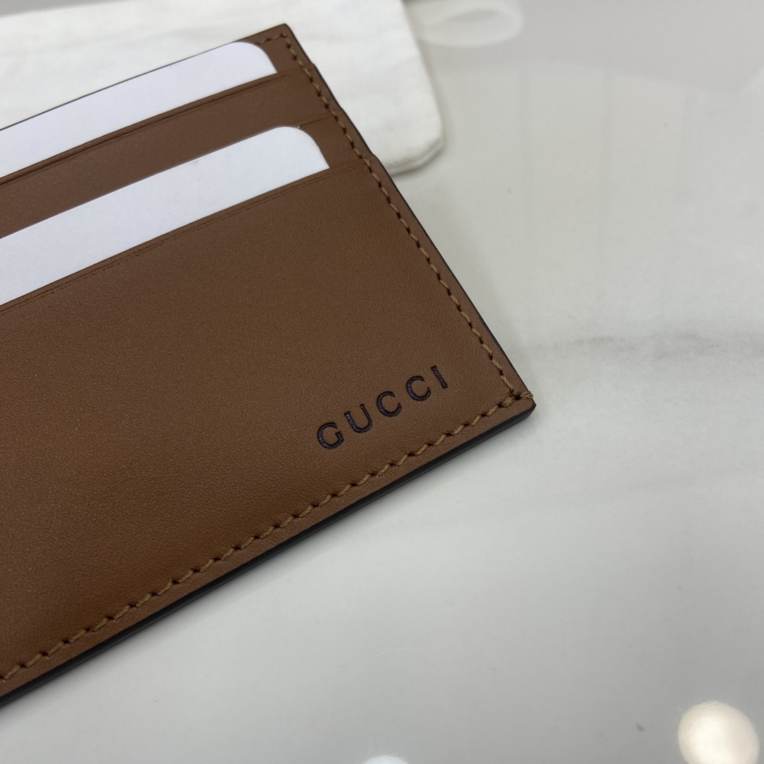Gucci GG Emblem Embossed Card Case - FashionPlug