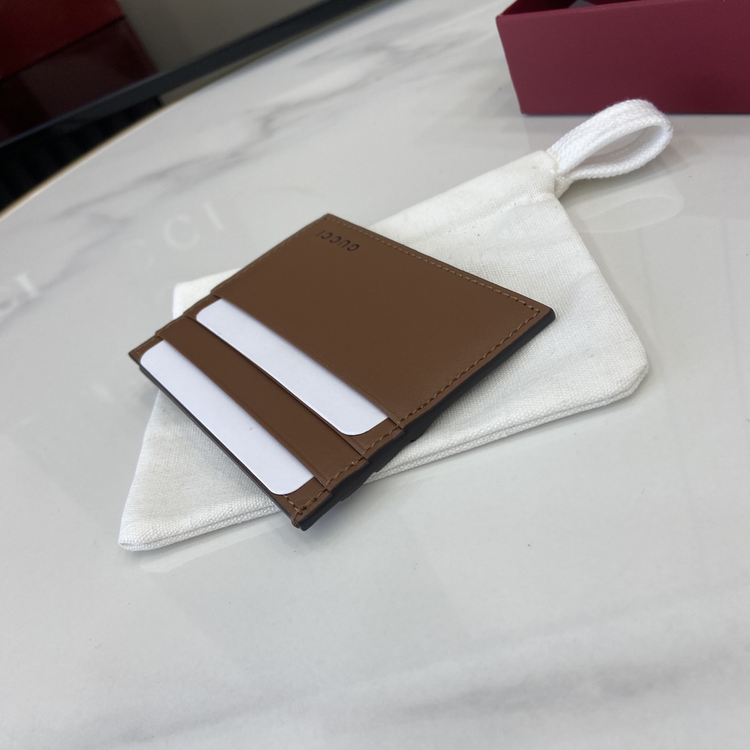 Gucci GG Emblem Embossed Card Case - FashionPlug