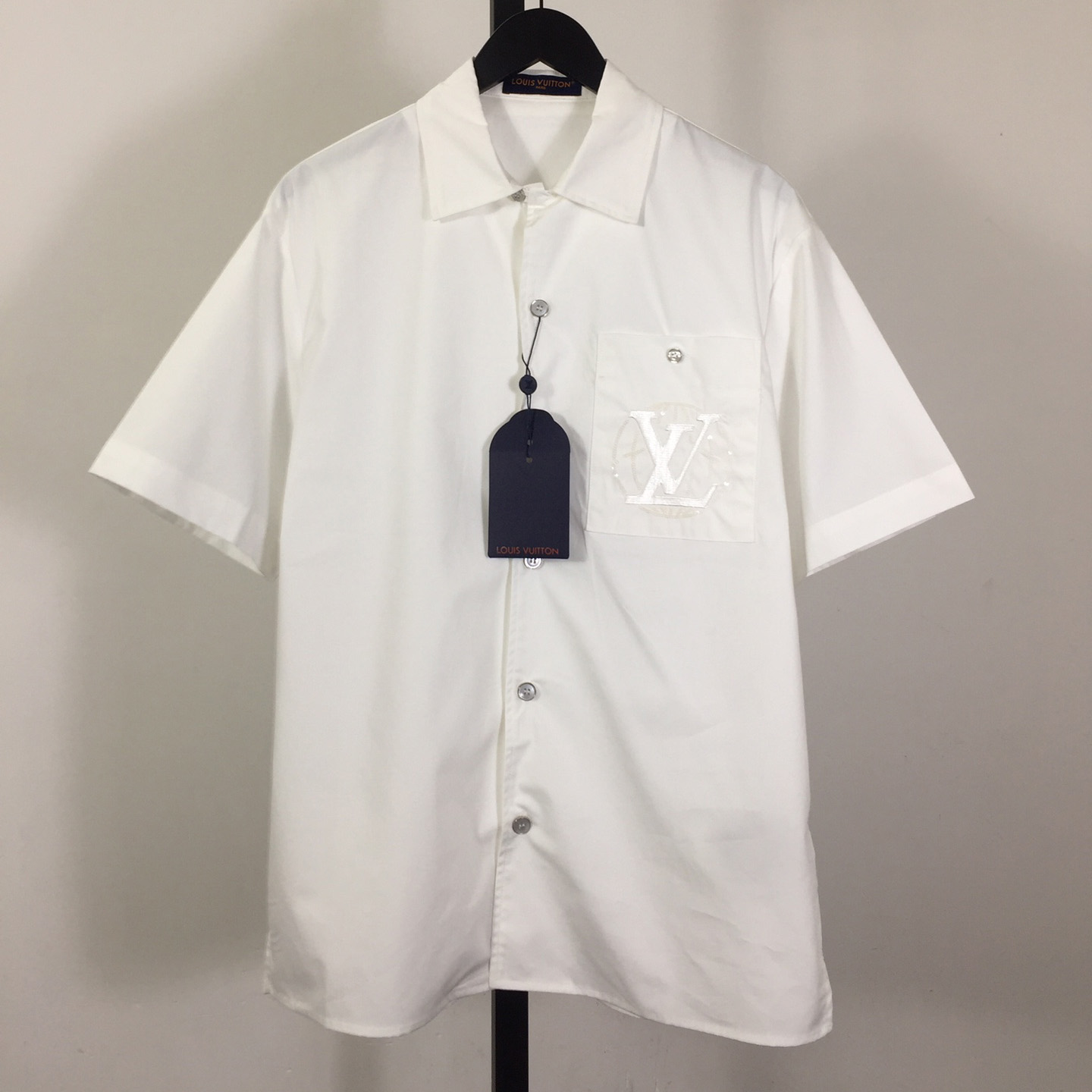 Louis Vuitton Embroidered Short-Sleeved Cotton Shirt    - FashionPlug