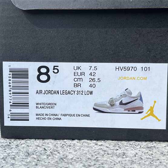 Jordan Legacy 312 Low Sneaker     HV5970-101  - FashionPlug