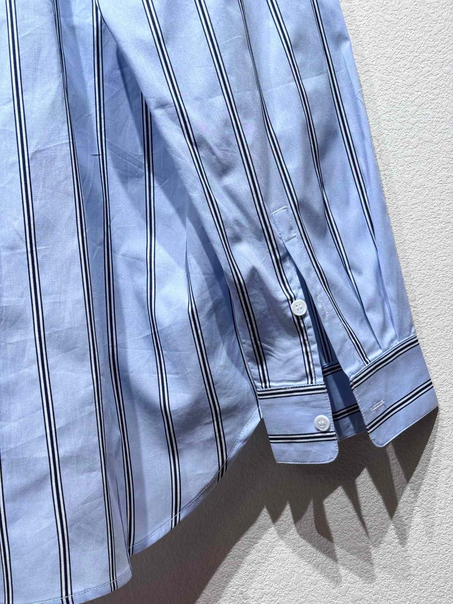 Dior Striped Overshirt  - FashionPlug