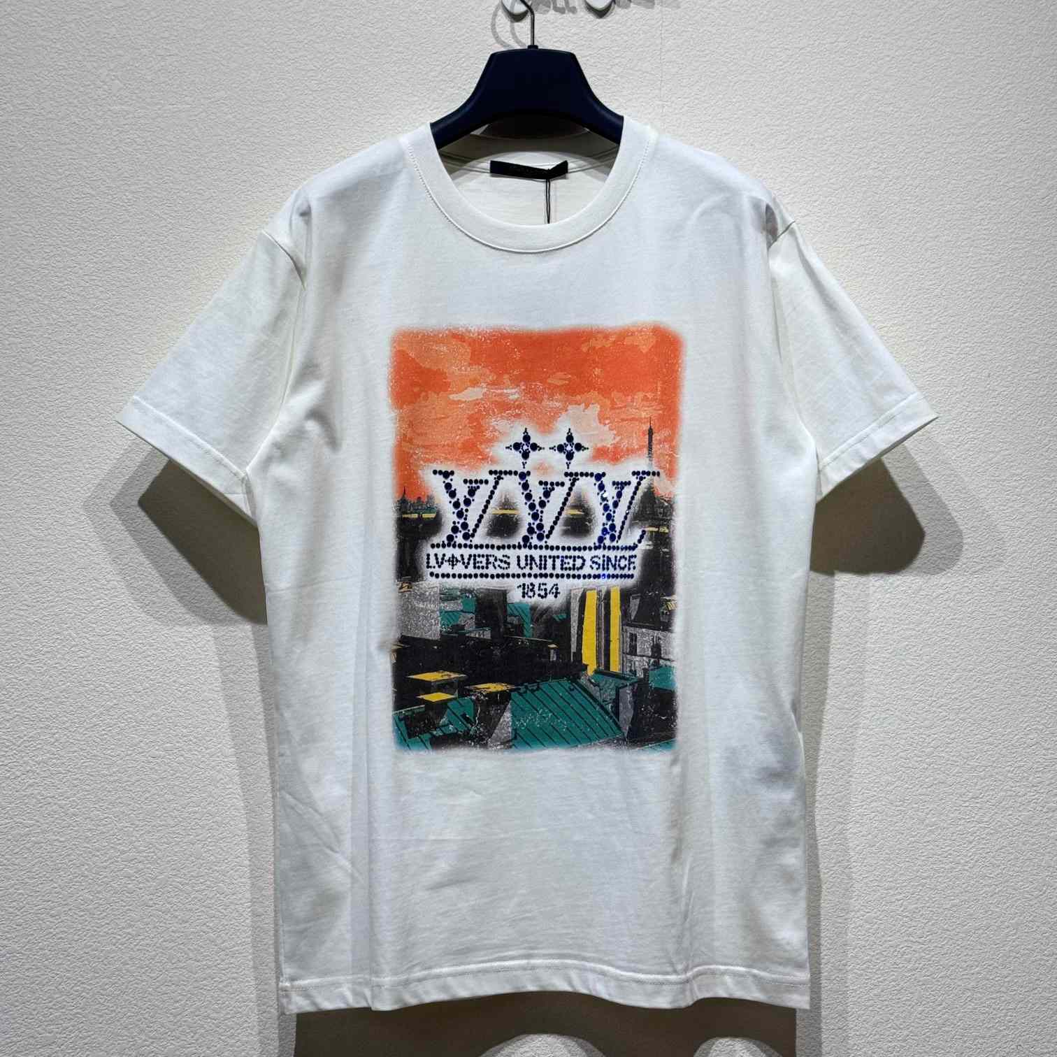 Louis Vuitton Embellished Graphic Cotton T-Shirt   1AHCKN - FashionPlug