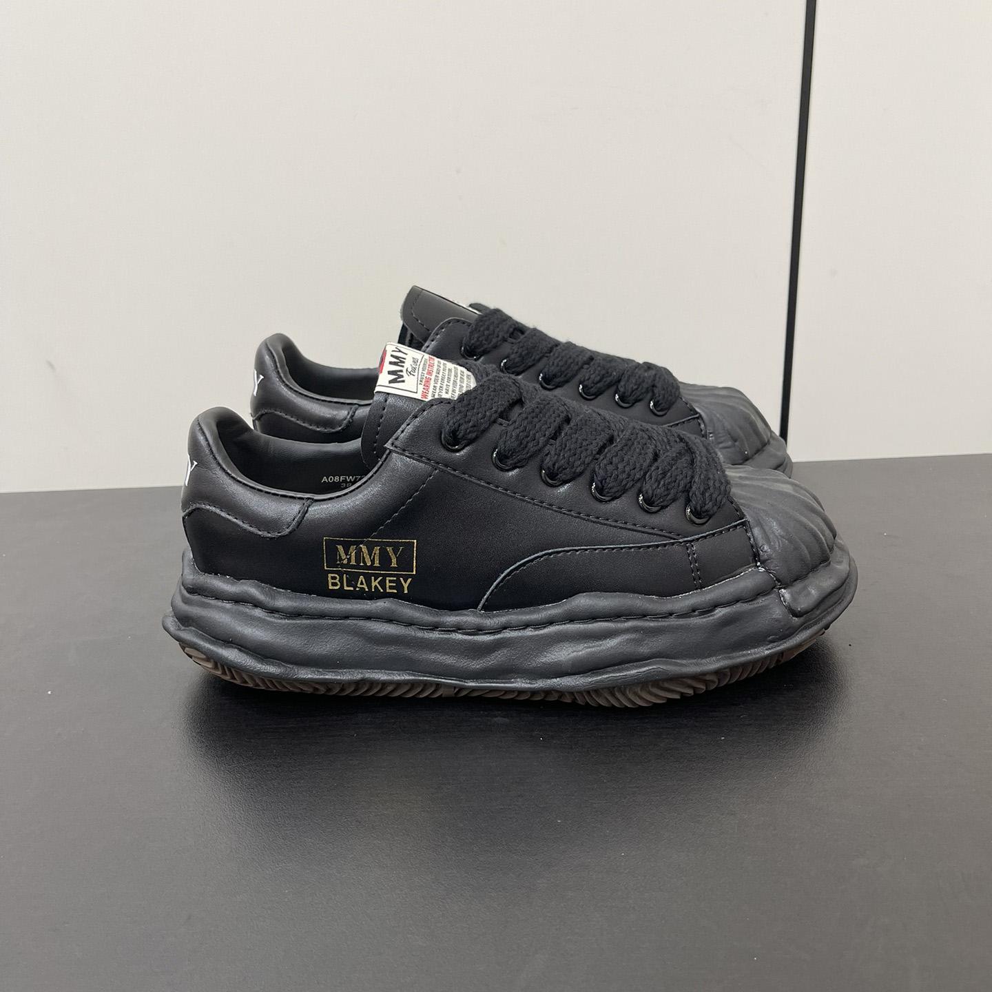 Maison Mihara Yasuhiro Blakey OG Sole Leather Sneakers - FashionPlug