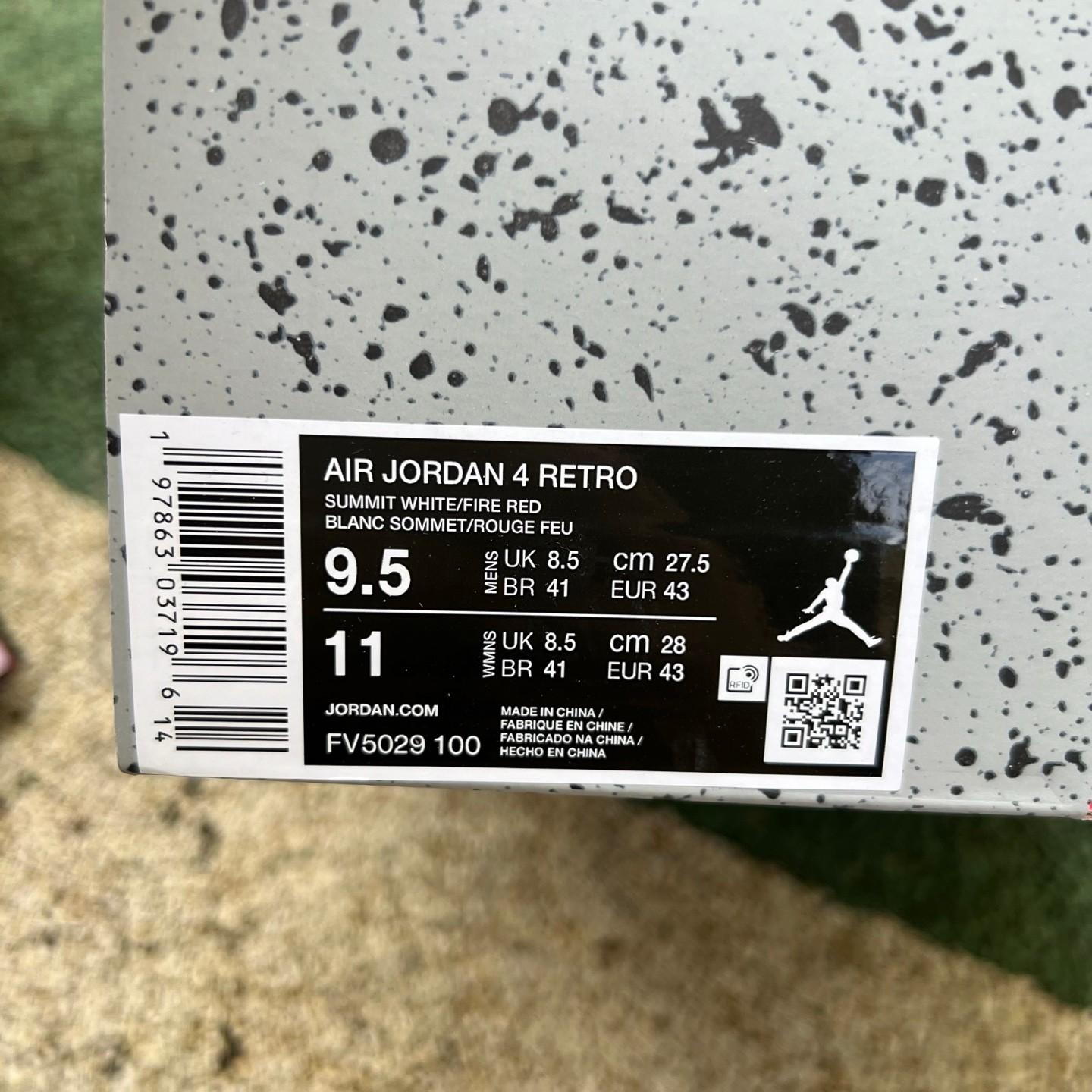 Air Jordan 4 “White Cement” Sneakers    FV5029-100 - FashionPlug