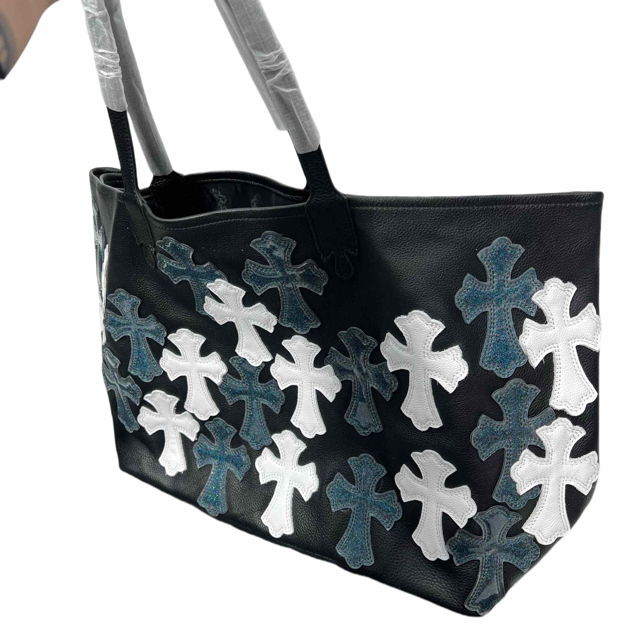 Chrome Heart Cross Tote Bag   35-30cm - FashionPlug