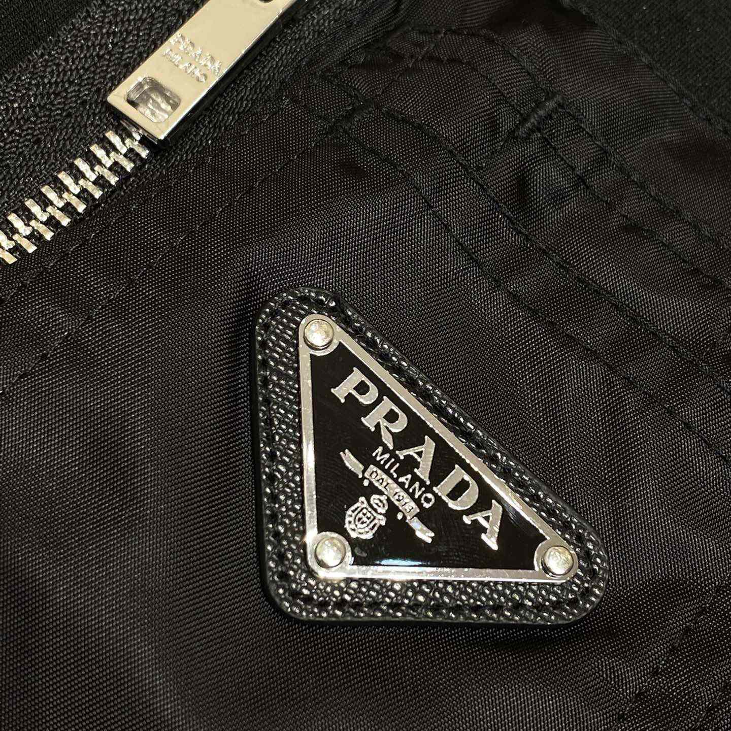 Prada Cotton Fleece And Re-Nylon Hoodie - FashionPlug