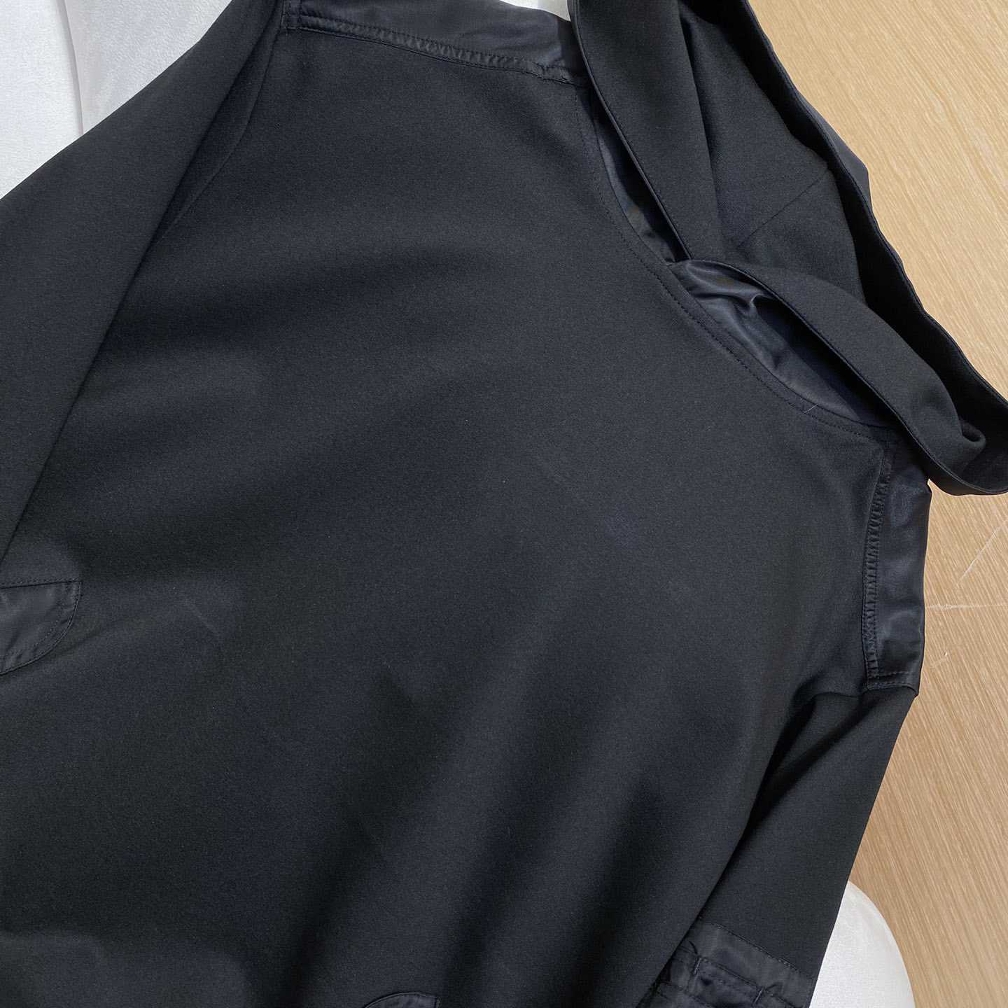 Prada Cotton Fleece And Re-Nylon Hoodie - FashionPlug