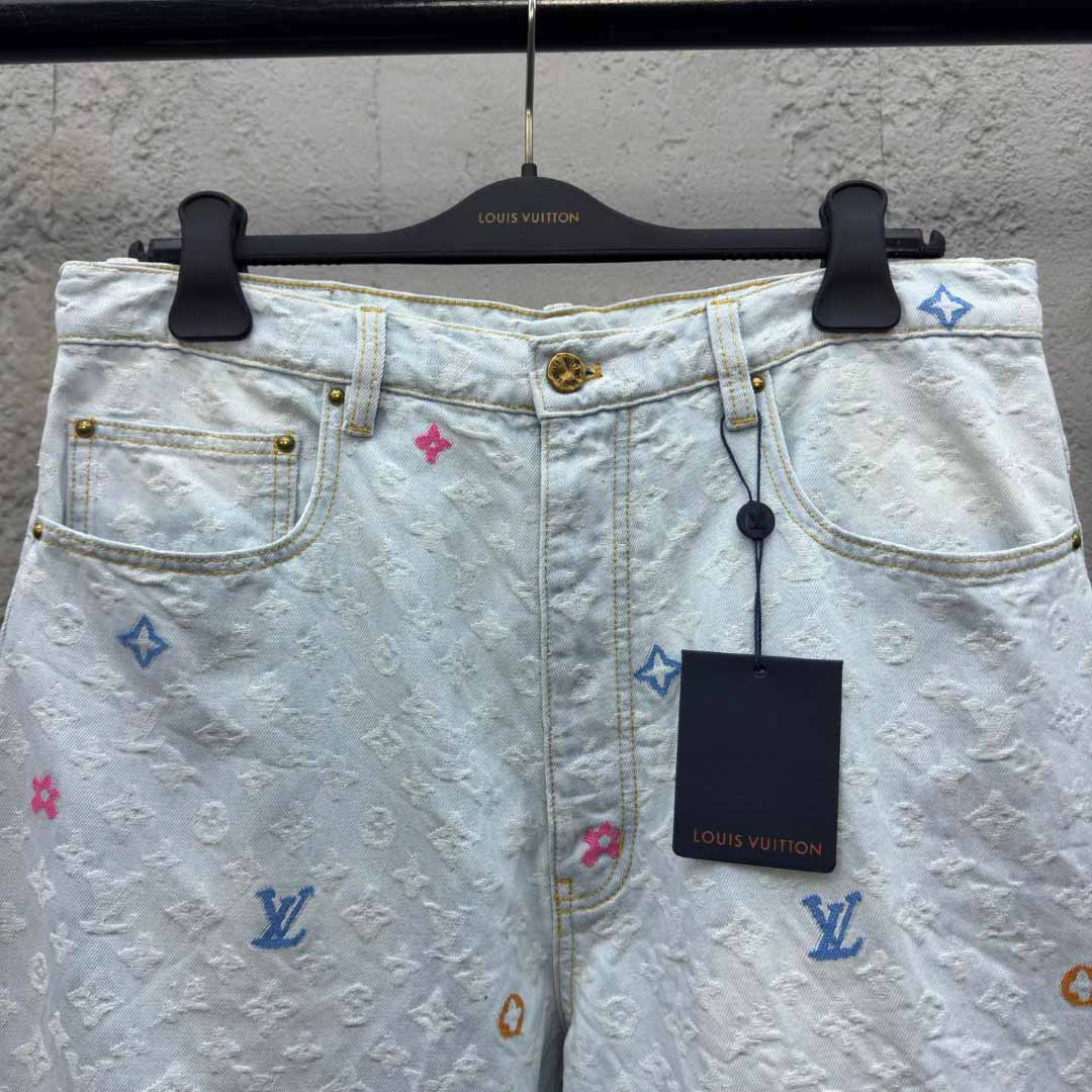 Louis Vuitton x Tyler The Creator Monogram Dnim Pants - FashionPlug