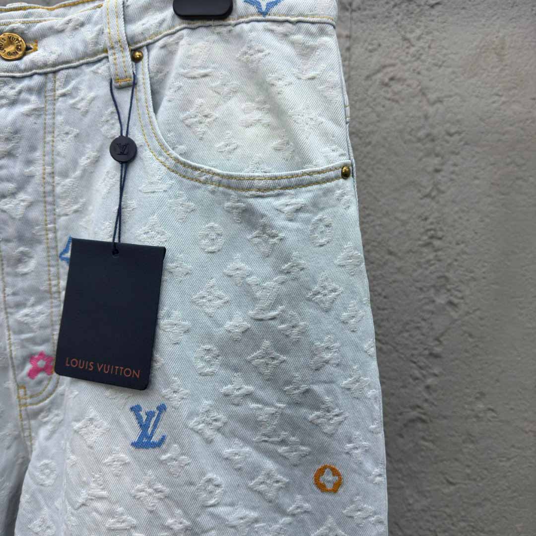 Louis Vuitton x Tyler The Creator Monogram Dnim Pants - FashionPlug