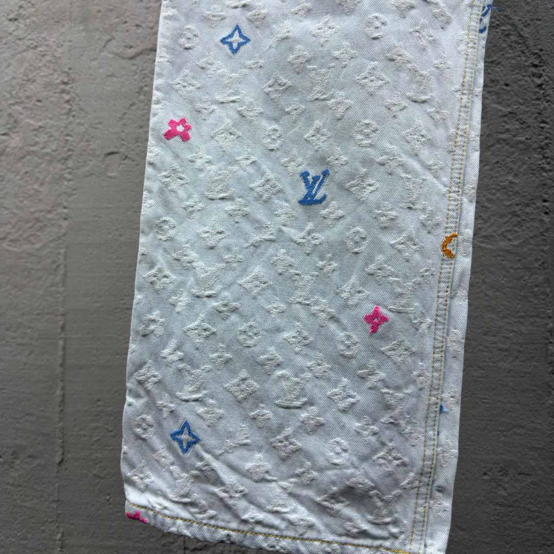 Louis Vuitton x Tyler The Creator Monogram Dnim Pants - FashionPlug