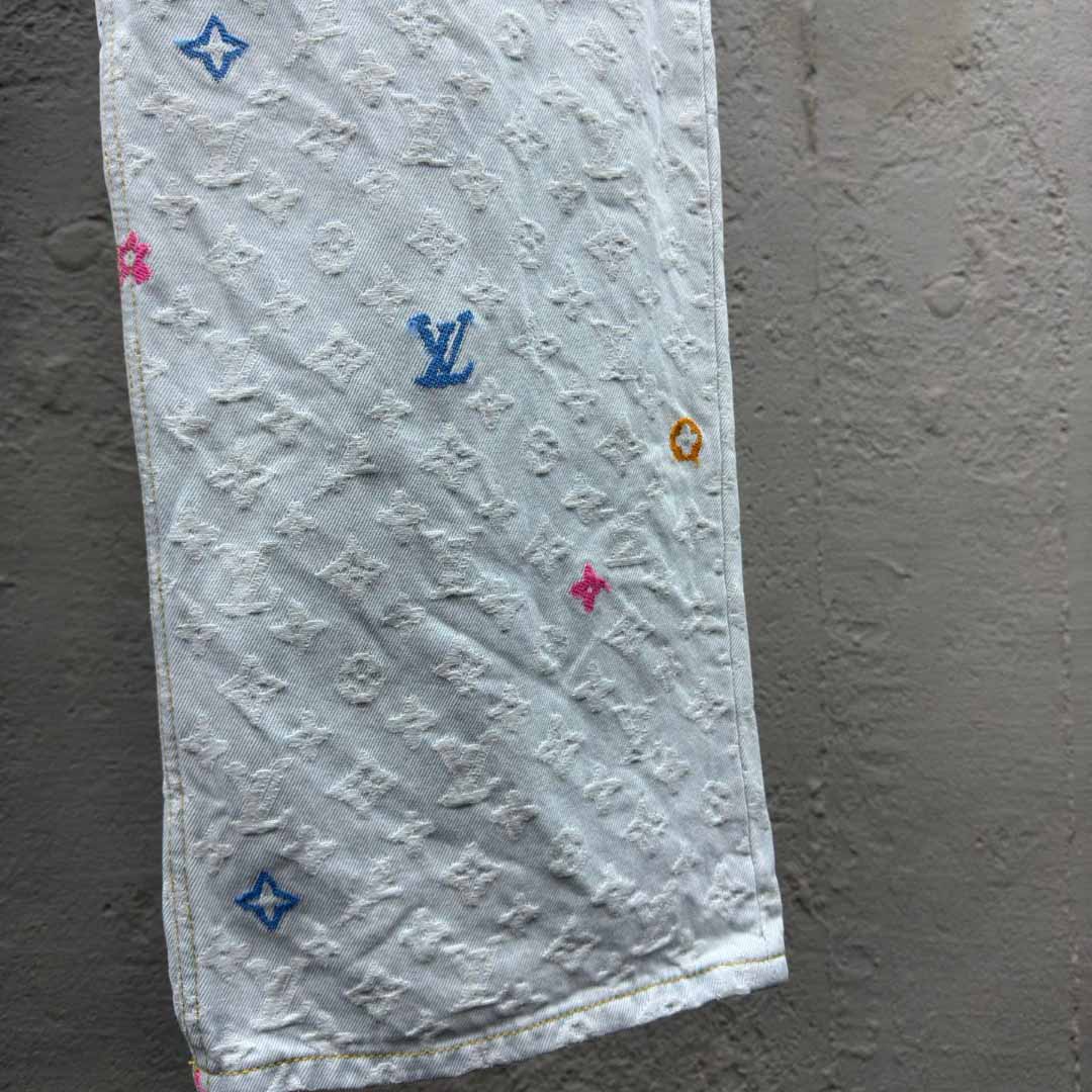 Louis Vuitton x Tyler The Creator Monogram Dnim Pants - FashionPlug