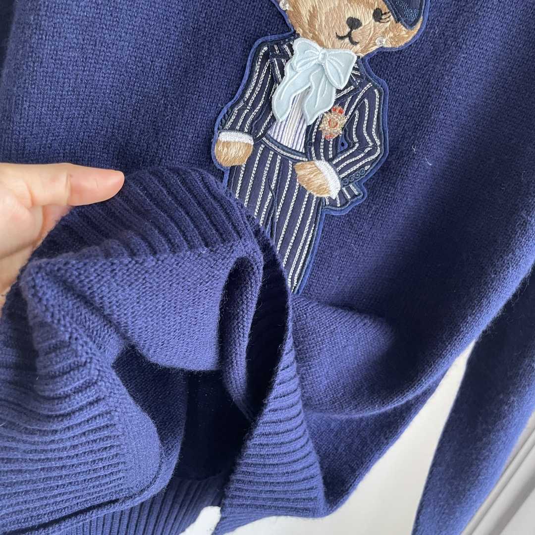 Ralph Lauren Cricket Polo Bear Silk Sweater - FashionPlug