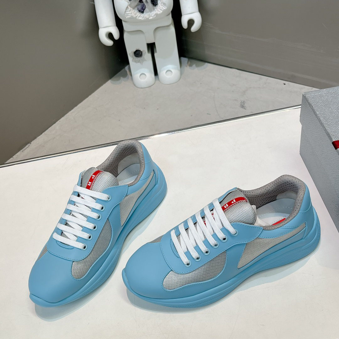 Prada America's Cup Soft Rubber And Bike Fabric Sneakers - FashionPlug