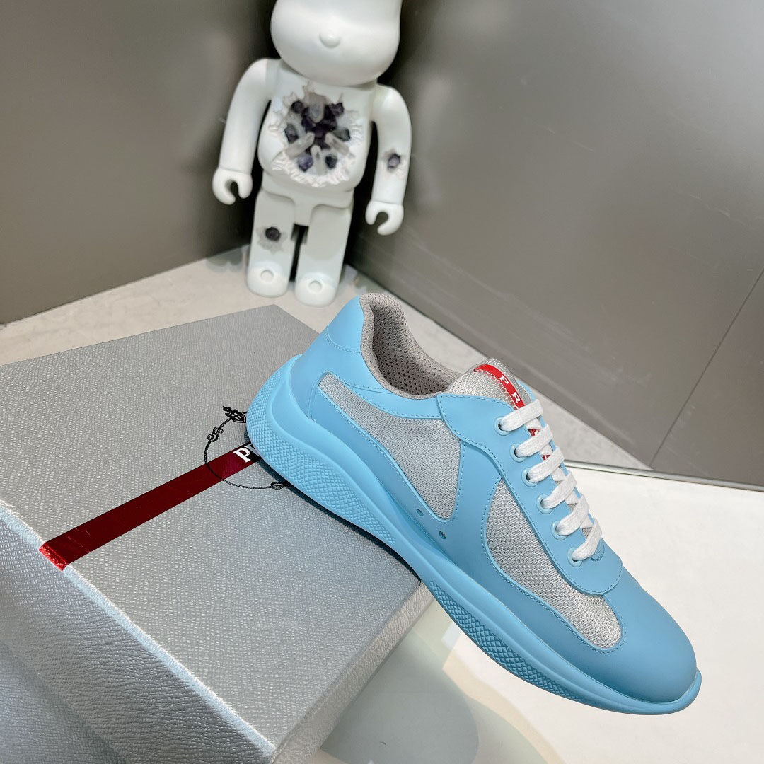 Prada America's Cup Soft Rubber And Bike Fabric Sneakers - FashionPlug
