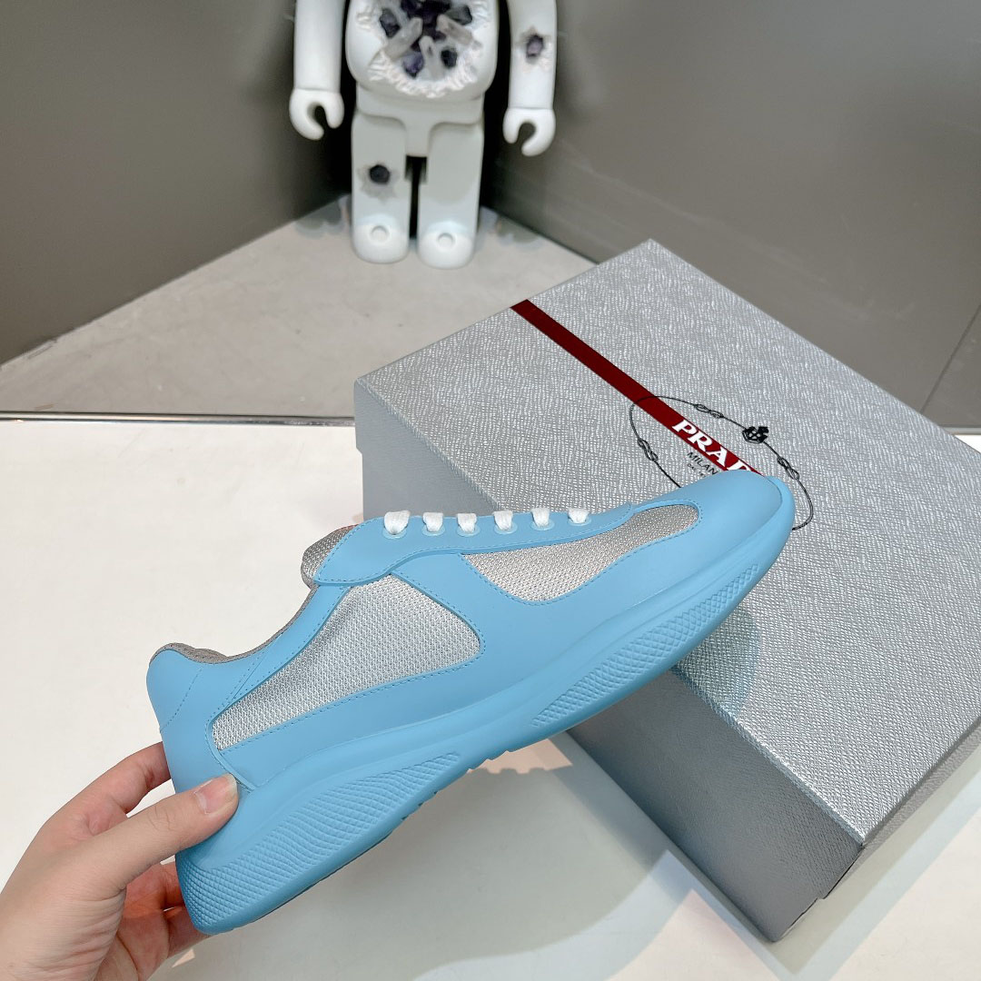 Prada America's Cup Soft Rubber And Bike Fabric Sneakers - FashionPlug