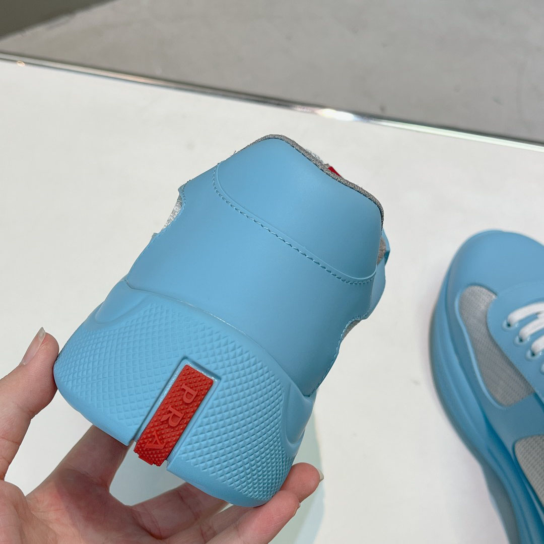 Prada America's Cup Soft Rubber And Bike Fabric Sneakers - FashionPlug
