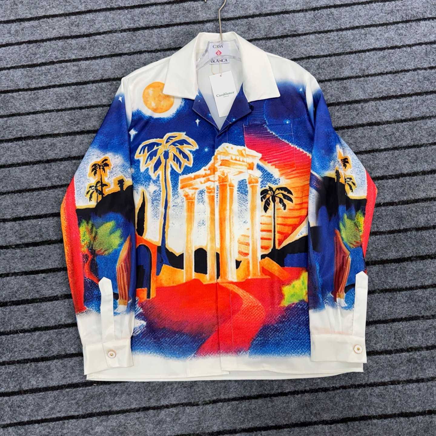 Casablanca Midnight Acropolis Silk Shirt - FashionPlug