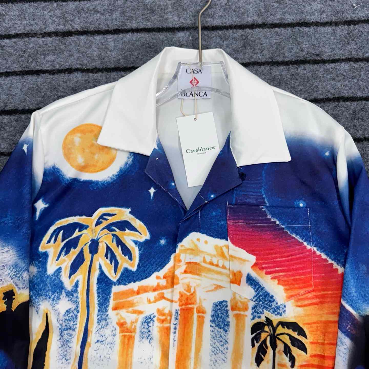 Casablanca Midnight Acropolis Silk Shirt - FashionPlug