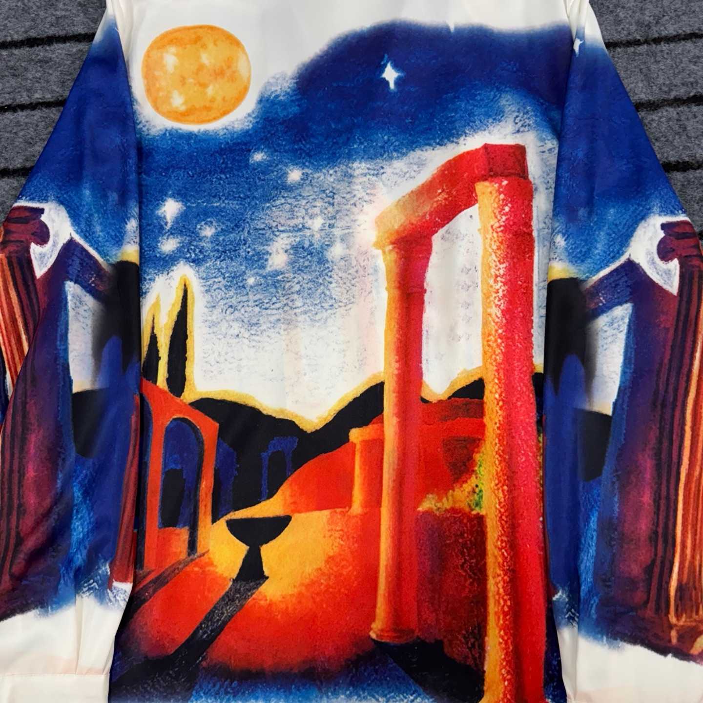 Casablanca Midnight Acropolis Silk Shirt - FashionPlug