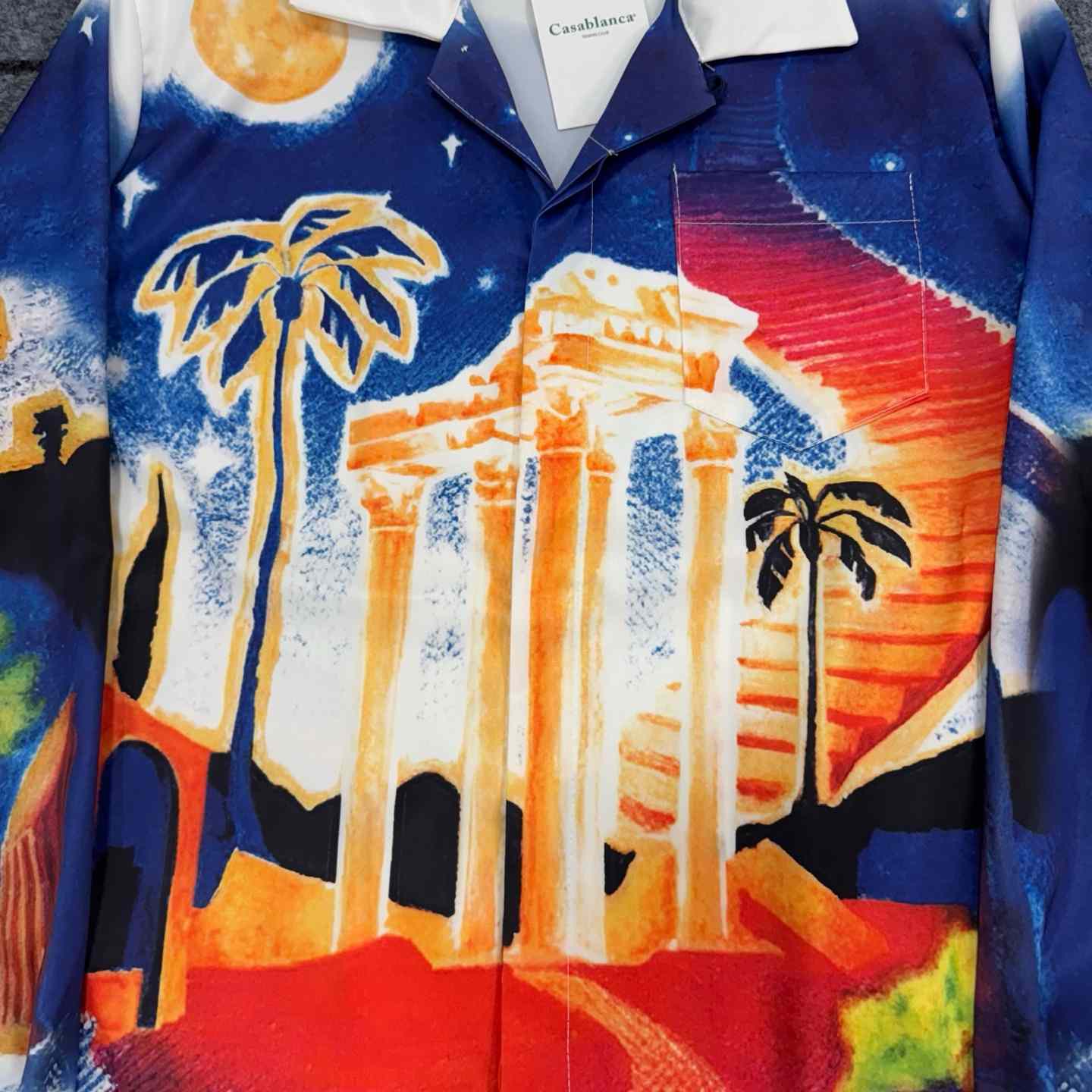 Casablanca Midnight Acropolis Silk Shirt - FashionPlug