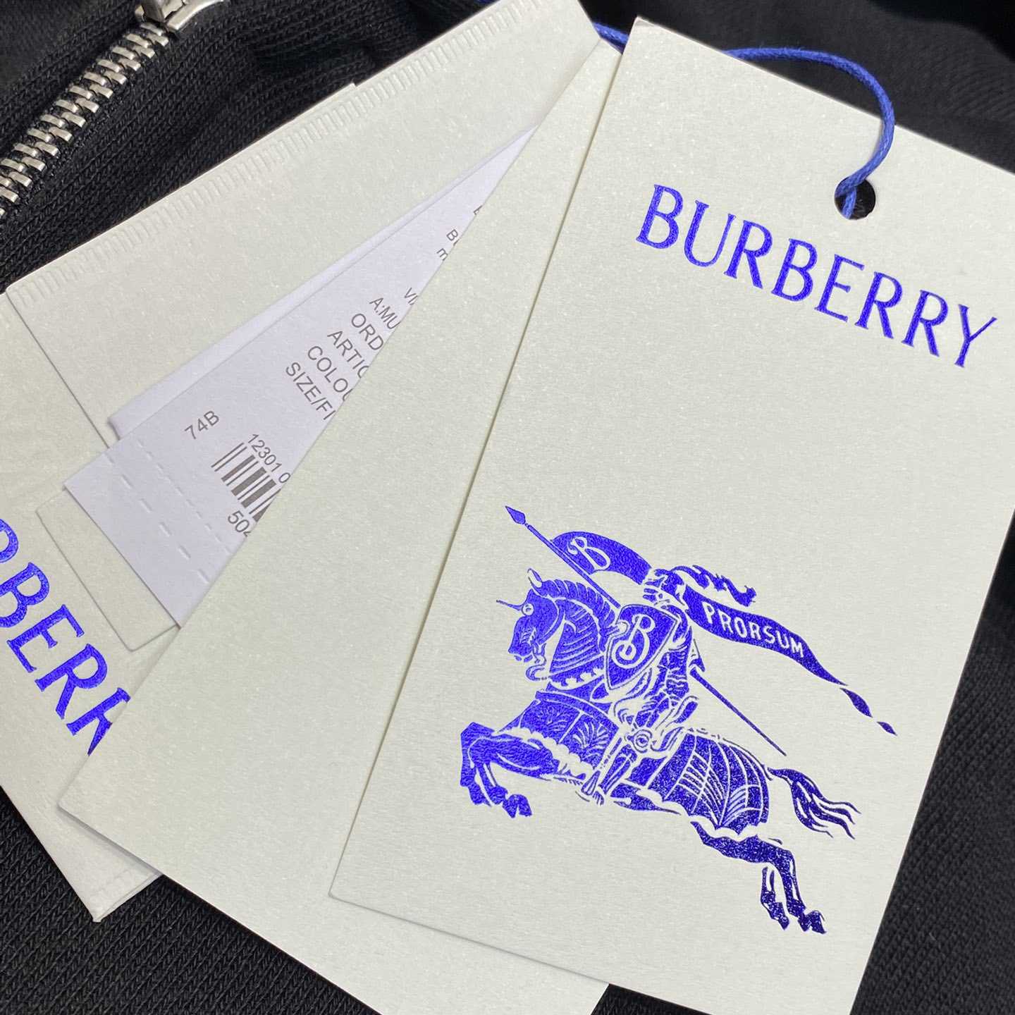 Burberry Check Label Cotton Zip Hoodie - FashionPlug
